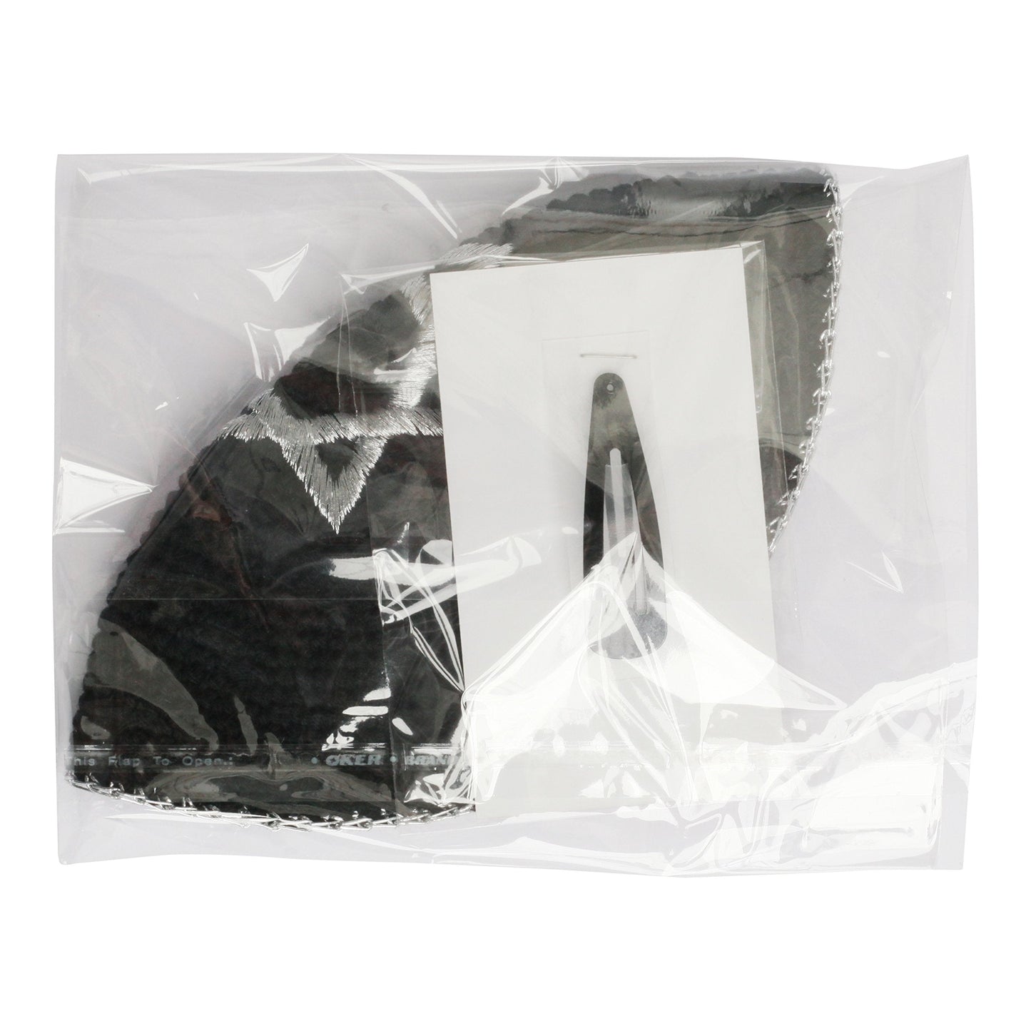 EREZ OVED KIPPIK Star of David Jewish KippahHatFor Men & Kids with Clip Beautifully Knitted (Black & Silver)