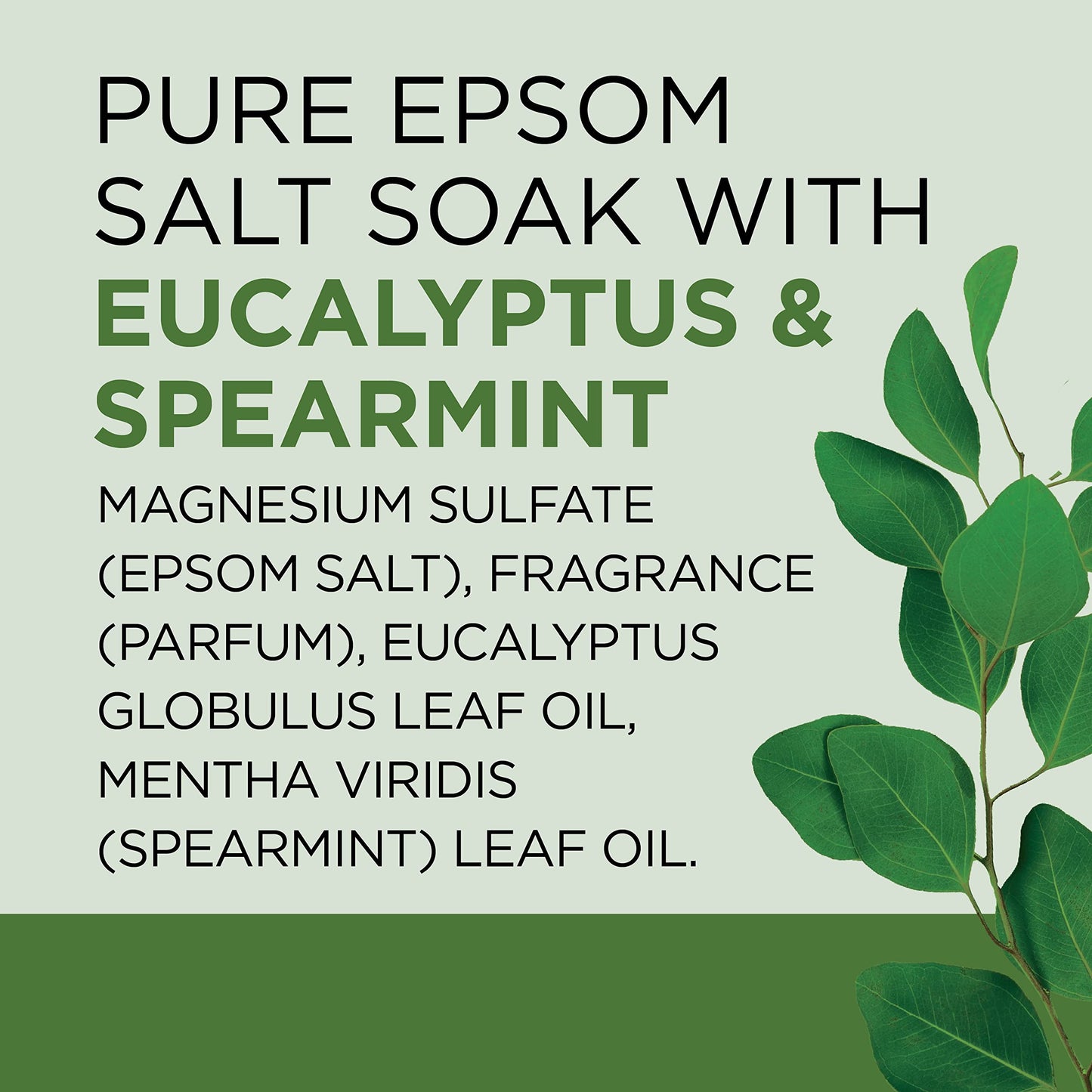 Dr Teal's Epsom Magnesium Salt Soak, Relax & Relief with Eucalyptus & Spearmint Essential Oils, 3 lbs