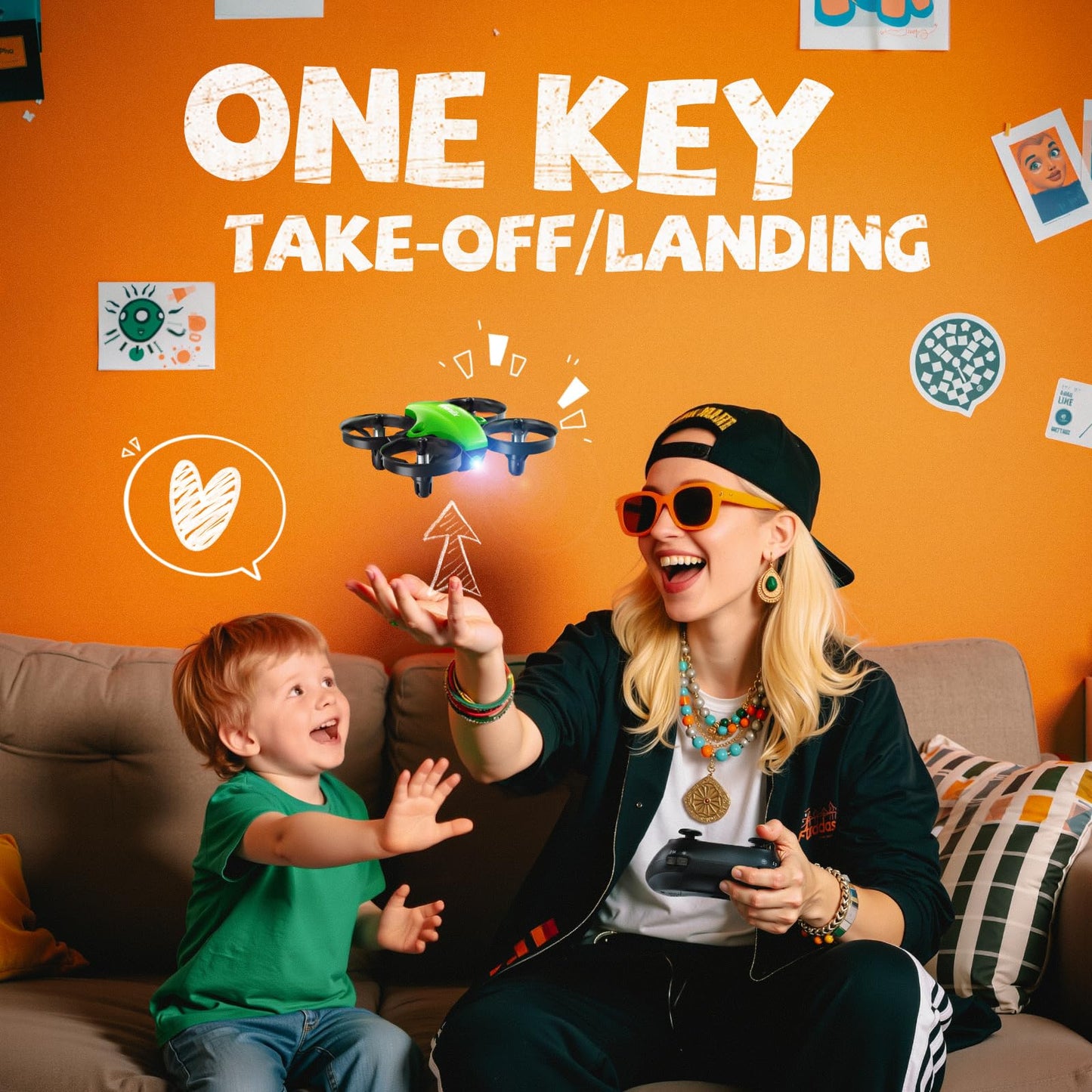 V995 Mini Drone for Kids and Beginners, Indoor Outdoor Quadcopter Plane for Boys Girls with 3D Flips,360° Rotation,Circle Fly,Auto Hover, Headless Mode and 3 Batteries,Gift for Boys and Girls