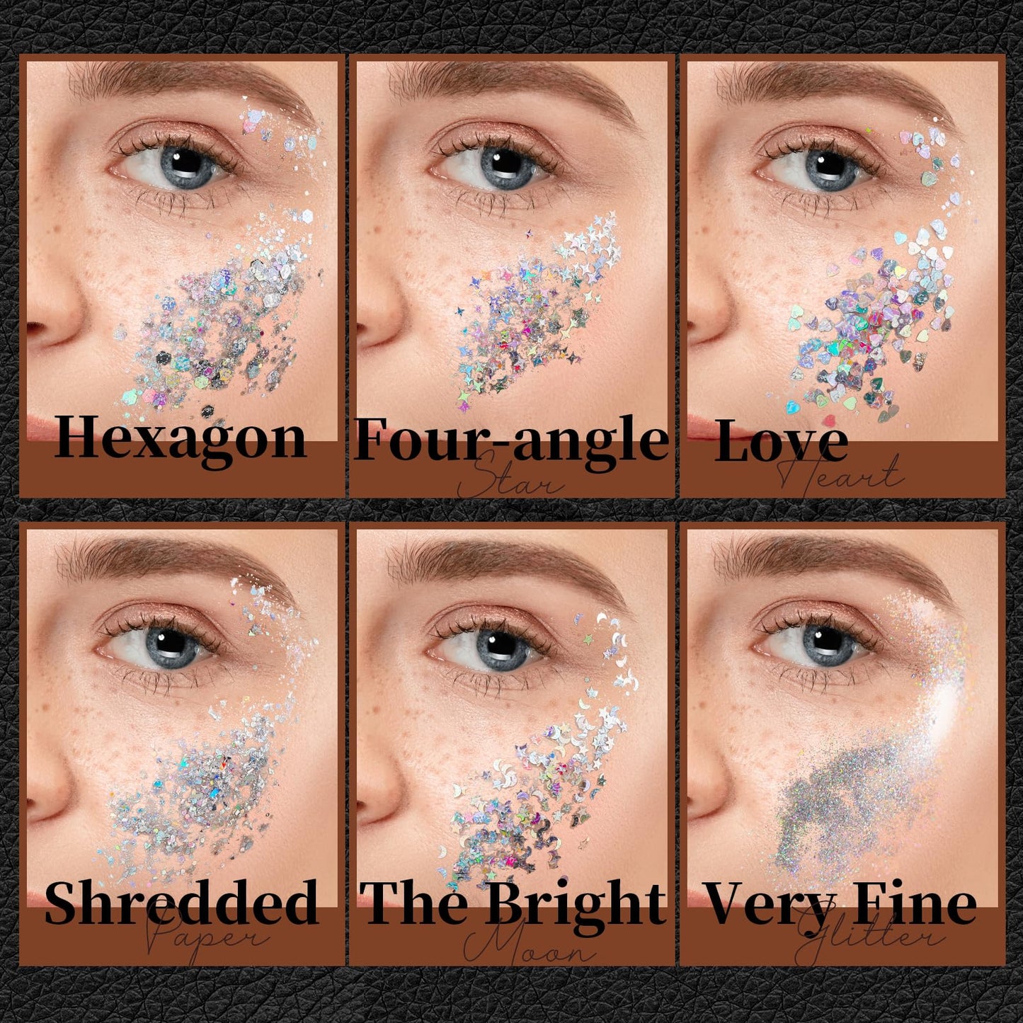 Teenitor Face Glitter, Sliver Body Glitter, Holographic Face and Body Glitter Gel for Women, Rave Glitter for Face, Hair, Eye and Body
