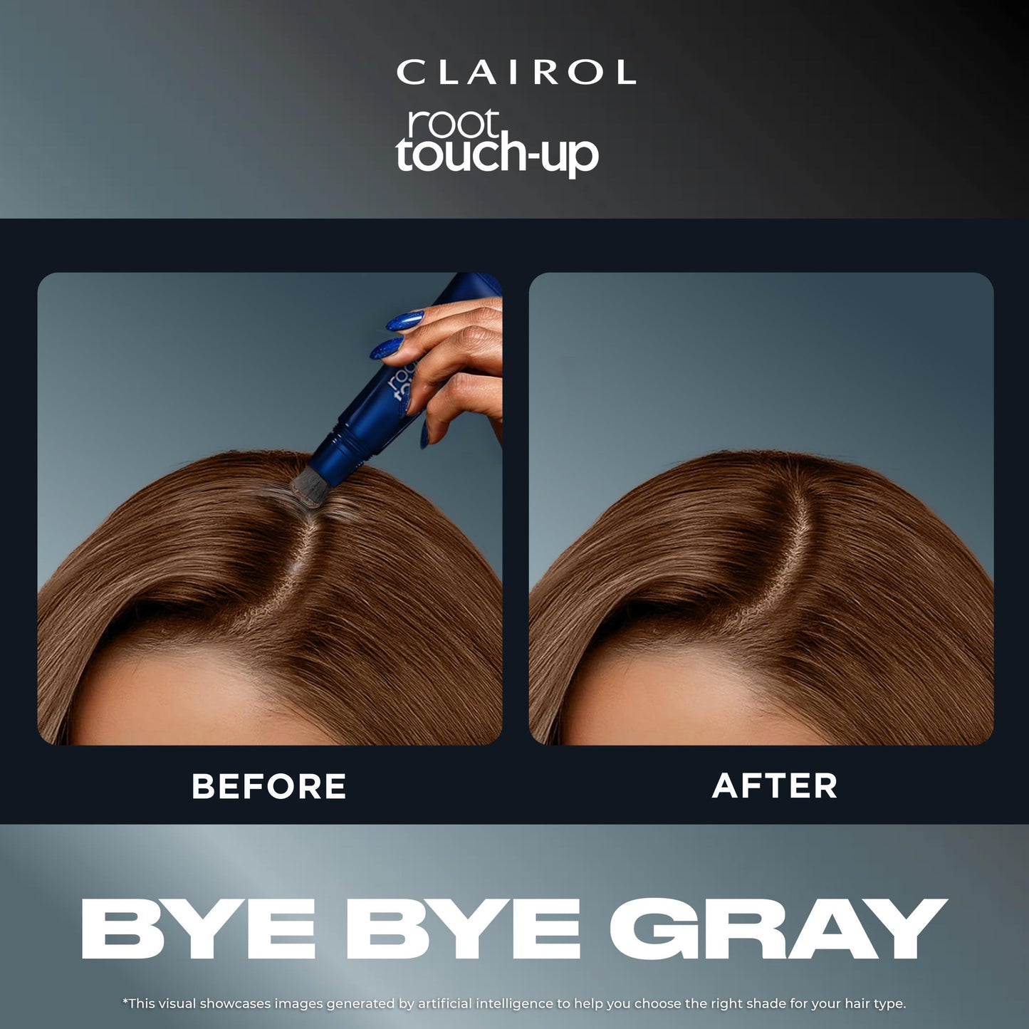 Clairol Root Touch-Up Semi-Permanent Hair Color Blending Gel, 2 Black, Pack of 1