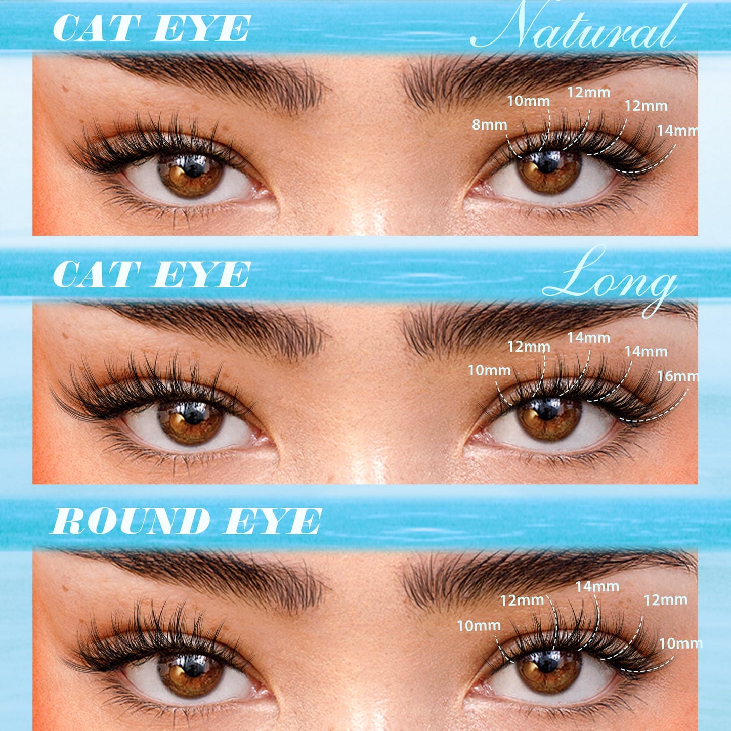 Pawotence Wispy Lash Clusters Natural Cluster Eyelash Extensions 154pcs Individual Lashes 8-16mm Lash Extension DIY False Eyelashes Soft Comfortable Natural Eyelash Clusters with Thin Band