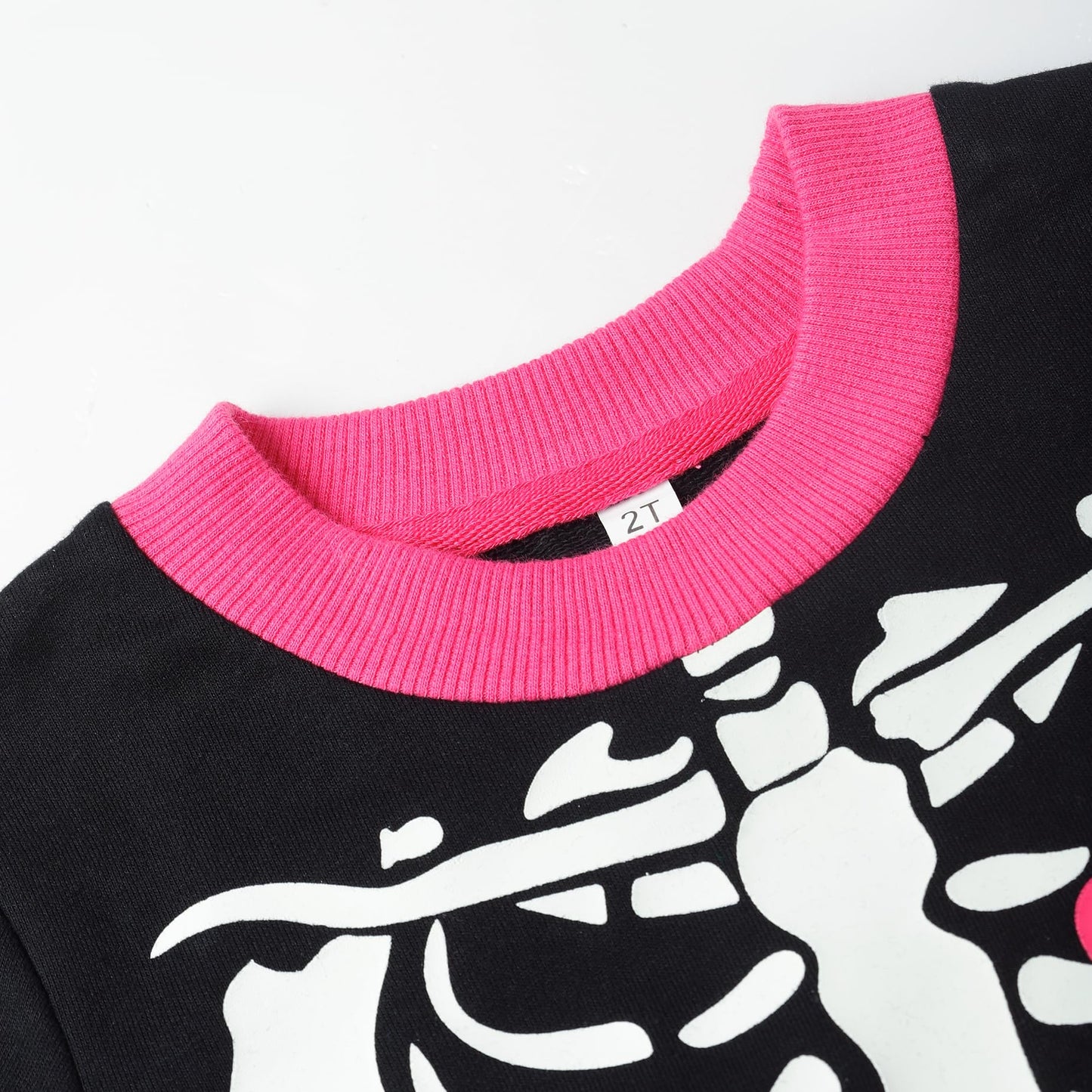 Akyzic Baby Girl Halloween Outfit Long Sleeve Crewneck Glow in the Dark Skull Sweatshirt Toddler Holiday Shirt Tops Kids Skeleton Sweaters 3t