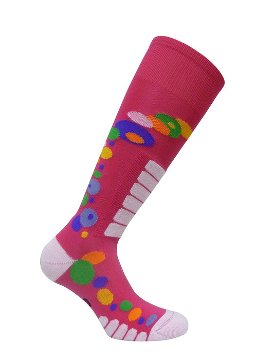 Eurosocks Women's Free Style Silver Socks, Fuchsia, Small