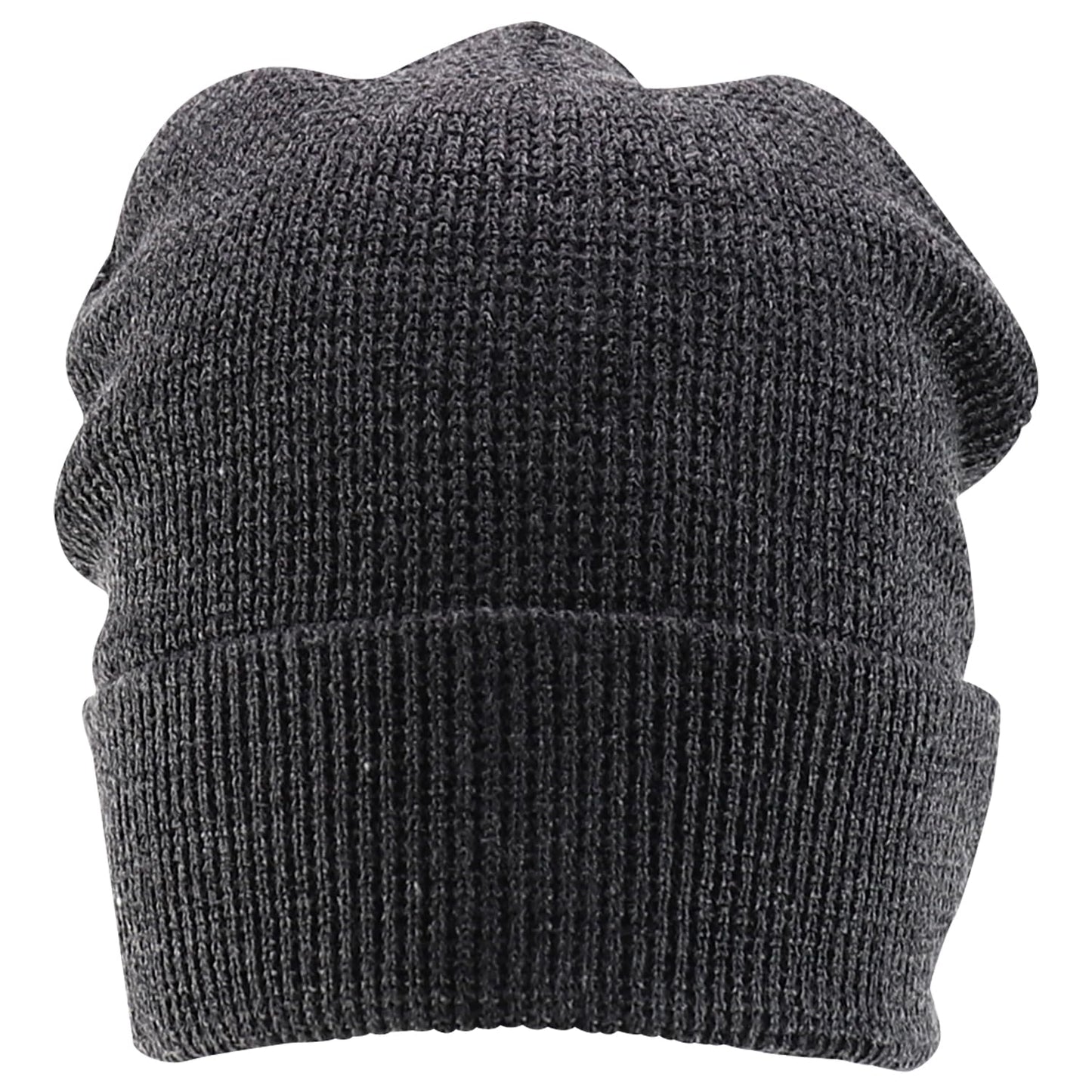 Armycrew XXL Oversized Waffle Knit Pattern Winter Long Beanie - Charcoal