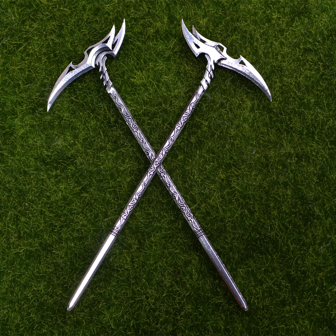 LANGHONG 2PCS Renaissance Scythe Hair Pin For Women Knot Hair Accessories Hair Styling Pins (RSAM)