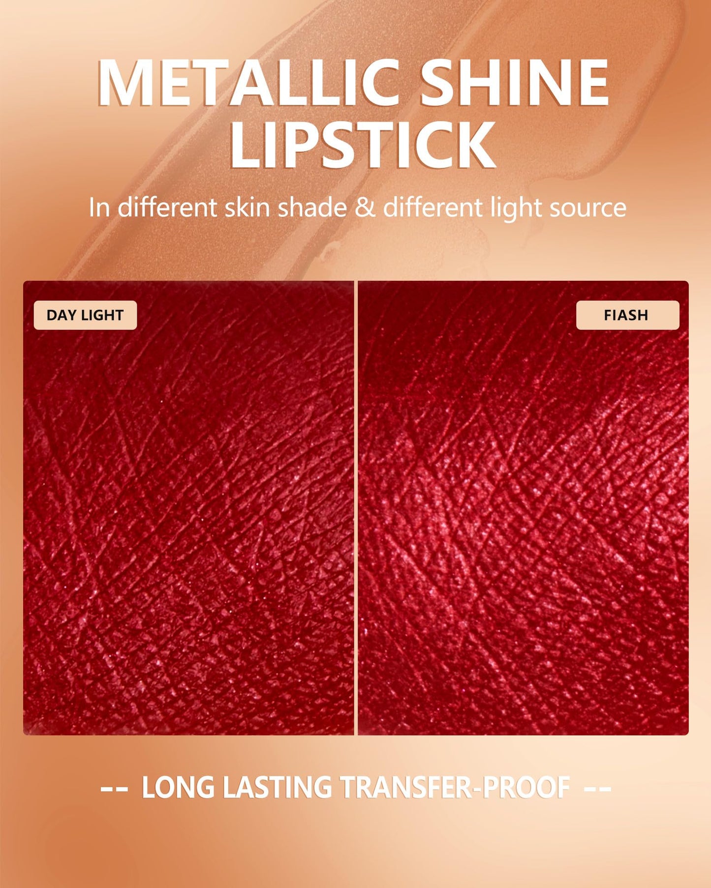 MAKI YIKA Red Lipstick for Women Metallic Lipsticks Glitter Long Lasting Lipstick No Smudge No Transfer Liquid Lip Gloss (BR20 Crushed Ruby)