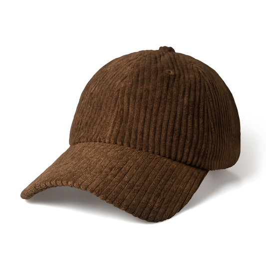CHOK.LIDS Everyday Corduroy Baseball Cap for Men and Women Dad Hat Unisex Adjustable Lightweight Polo Style Curved Brim (Chestnut)