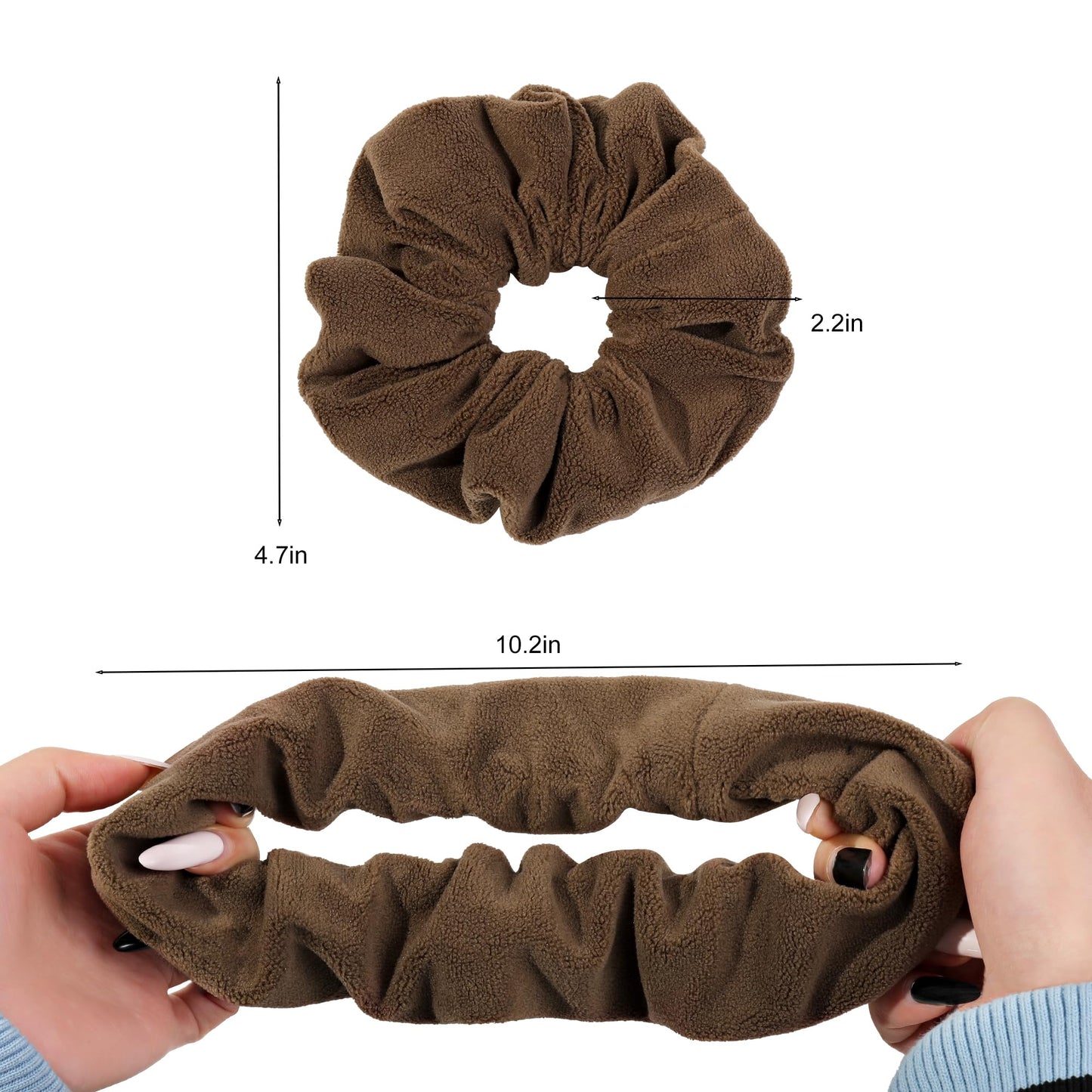 Large Scrunchies for Women's Hair Velvet Extra Big Scrunchie Both for Thick Hair or Thin Hair Curl Hair No Crease Jumbo Ponytail Holder No Hurt Your Hair for Sleep