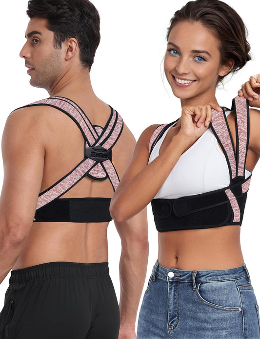 Enthra Posture Corrector for Women Men,BI-Straps Back Straightener - Bamboo Fiber Back Brace Posture Corrector - Instant Upper Back Pain Relief