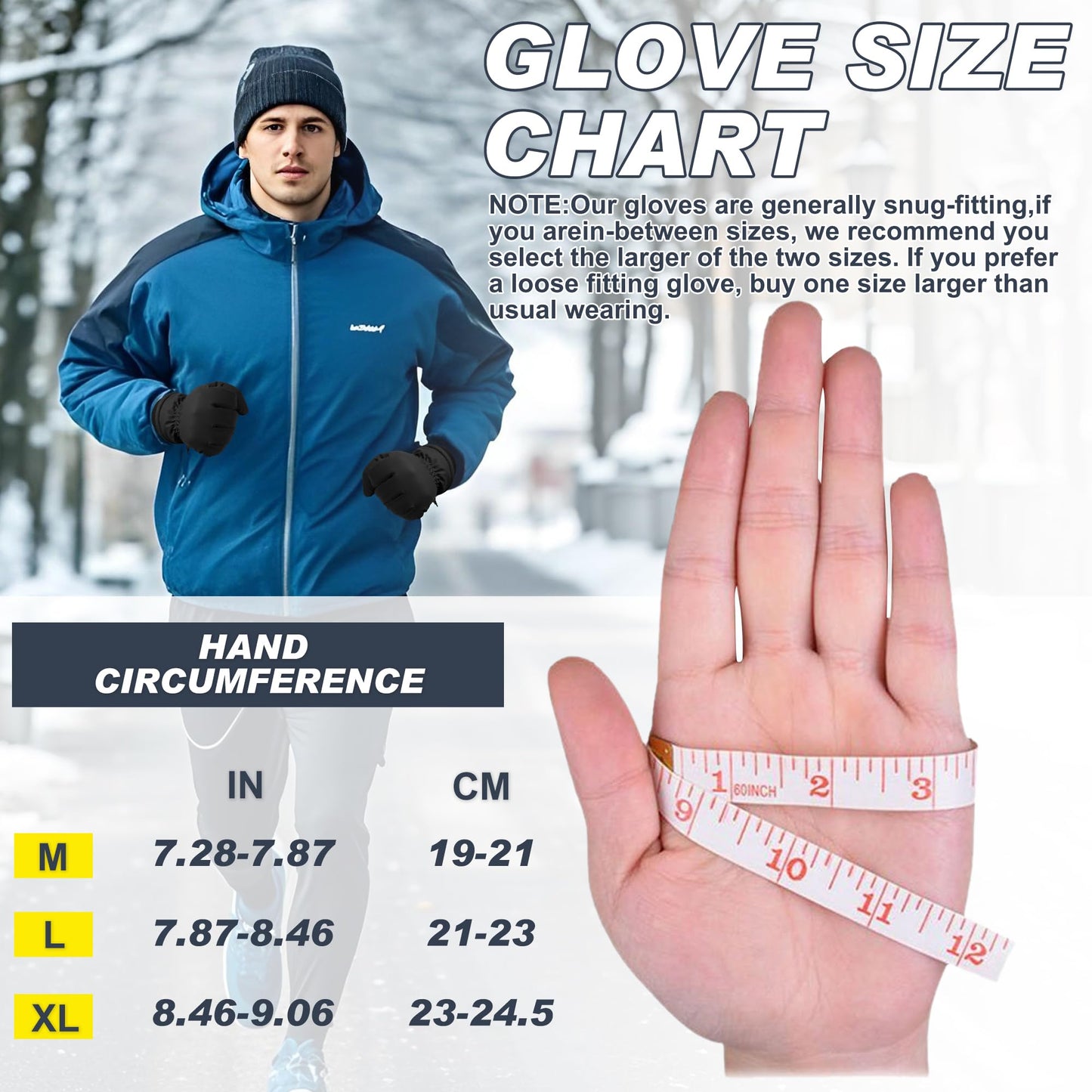 Sukeen -10℉ Winter Warm Gloves for Men Women,Windproof Ski Gloves Anti-slip Cold Weather Glove with Thick Plush for Outdoor