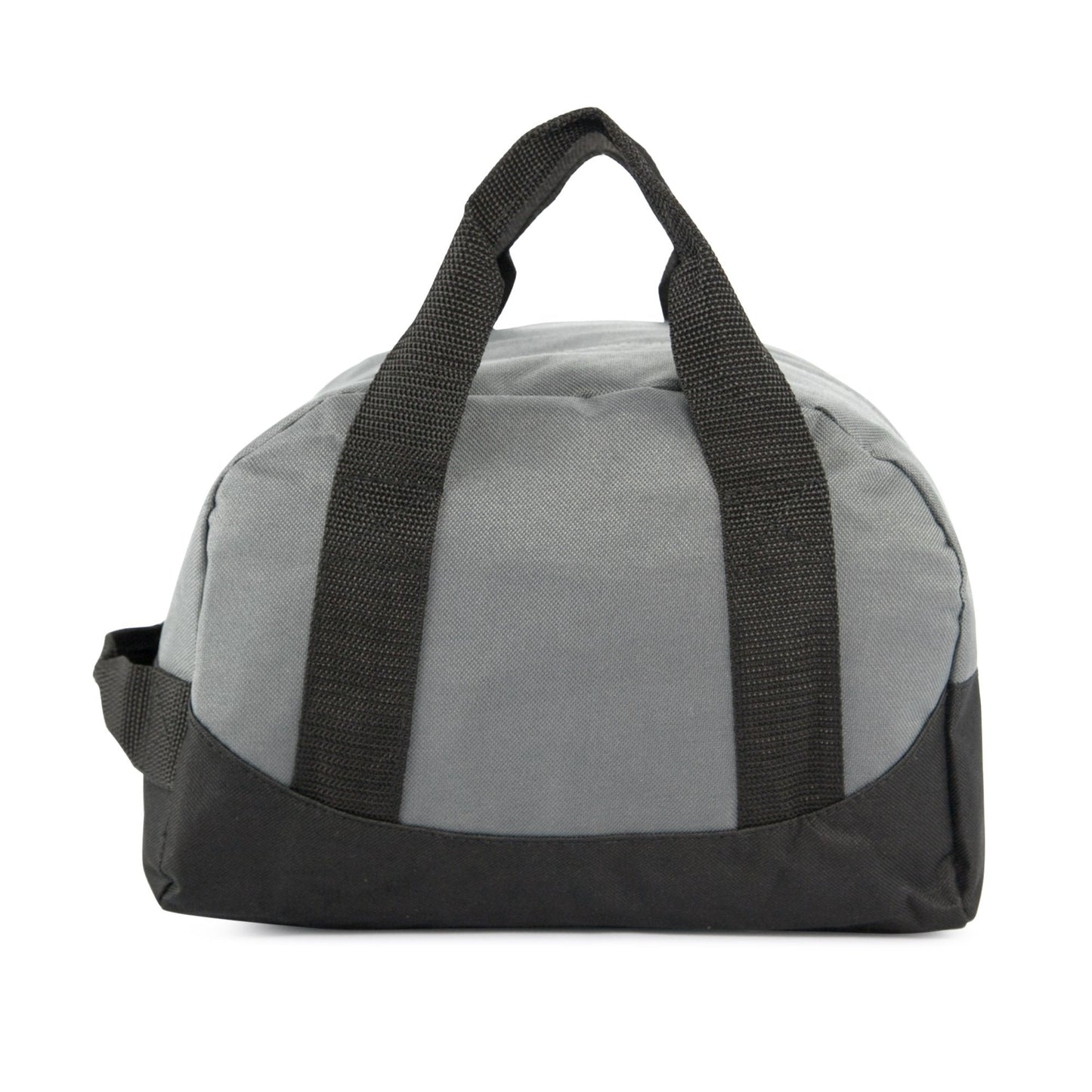 12" Mini Two Tone Duffle Bag in Gray and Black