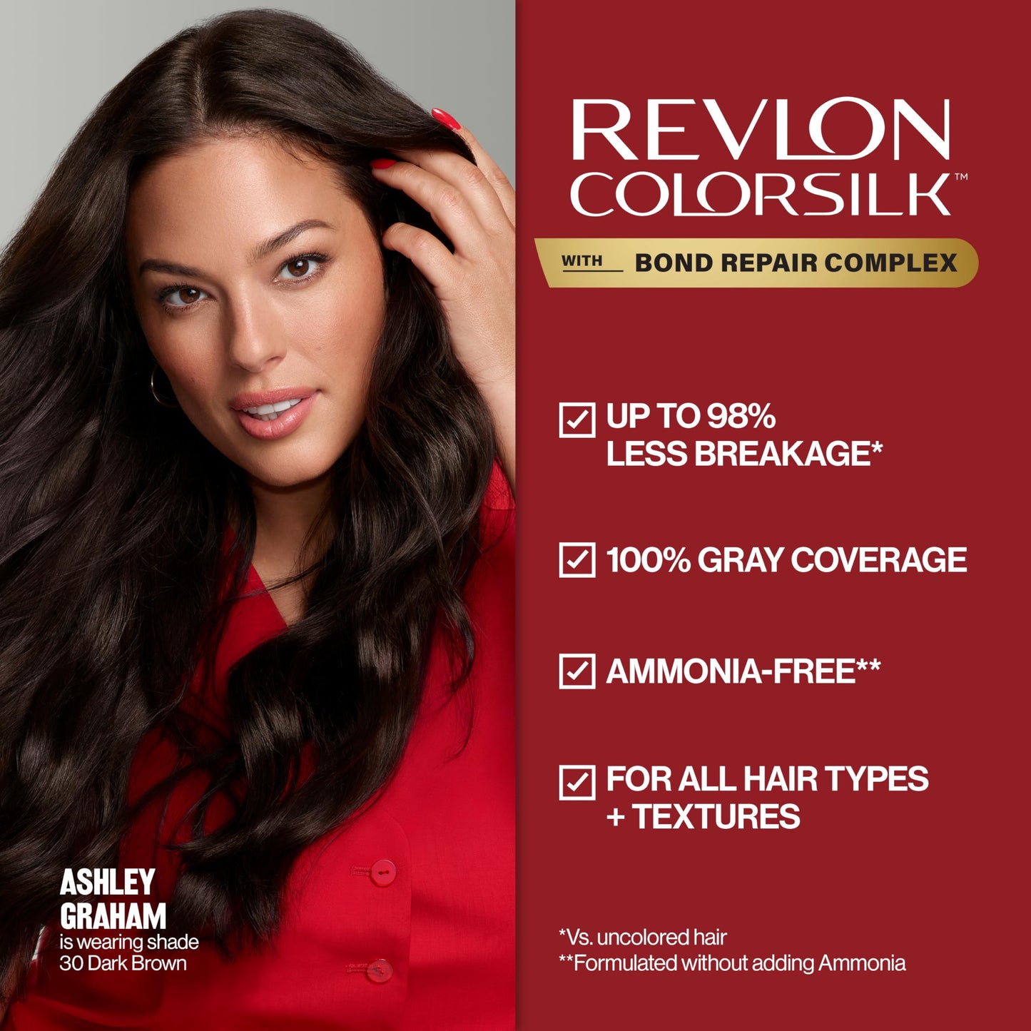 Revlon ColorSilk with Bond Repair Complex, Brown Permanent Hair Color, 100% Gray Coverage, Ammonia Free Hair Dye, Vegan Keratin, 51 Light Brown (Pack of 3)