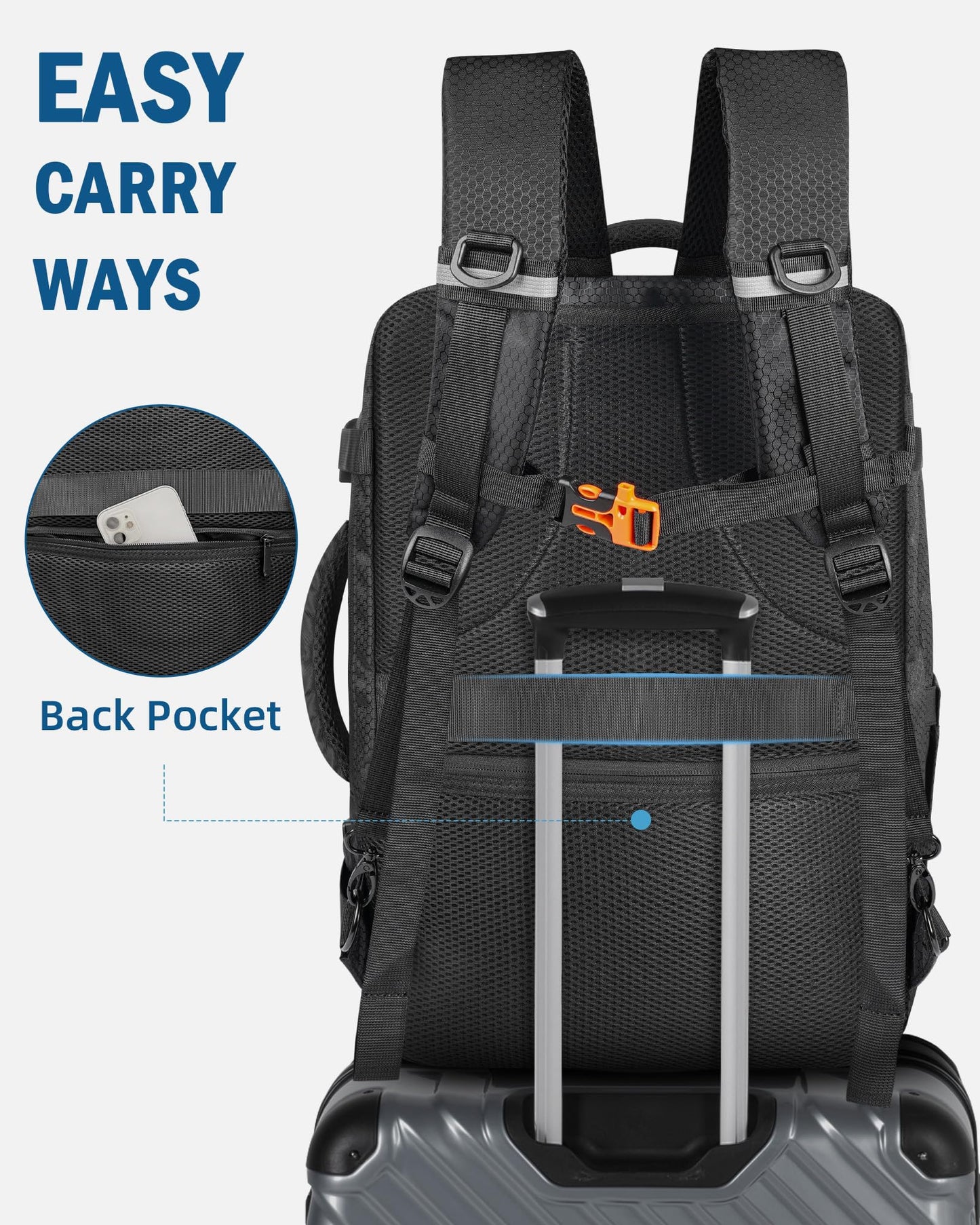 PEKREWS Avata 2 Case, Expandable Carry On Bag for DJI Goggles 3, RC Motion 3, Large Capacity Avata 2 Backpack Fits 17.3 Inch Laptop and DJI Fly More Combo, Travel Drone Carrying Case for Accessories