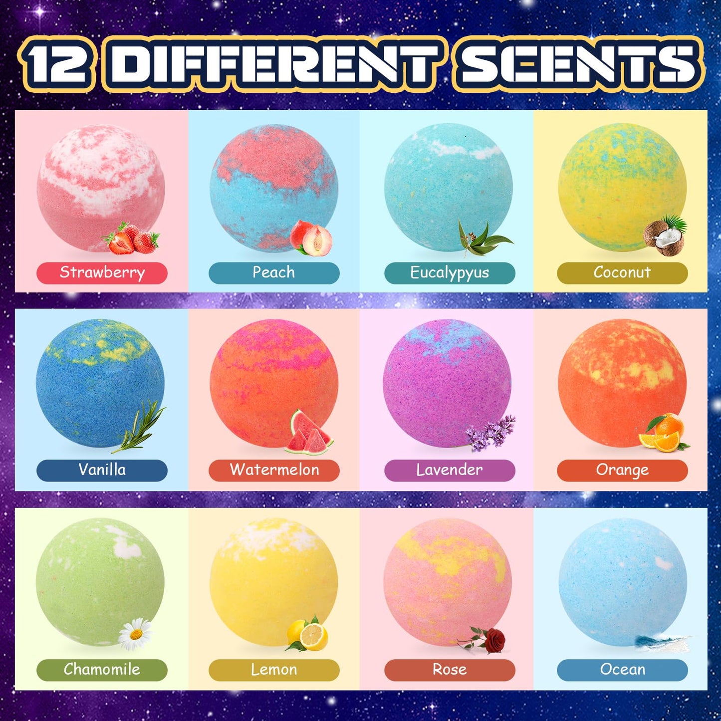 Bath Bombs for Kids with Surprise InsideToys 12 Pack Bath Bombs Organic Bubble Bath Fizzies Birthday Christmas Gifts for Boys Girls