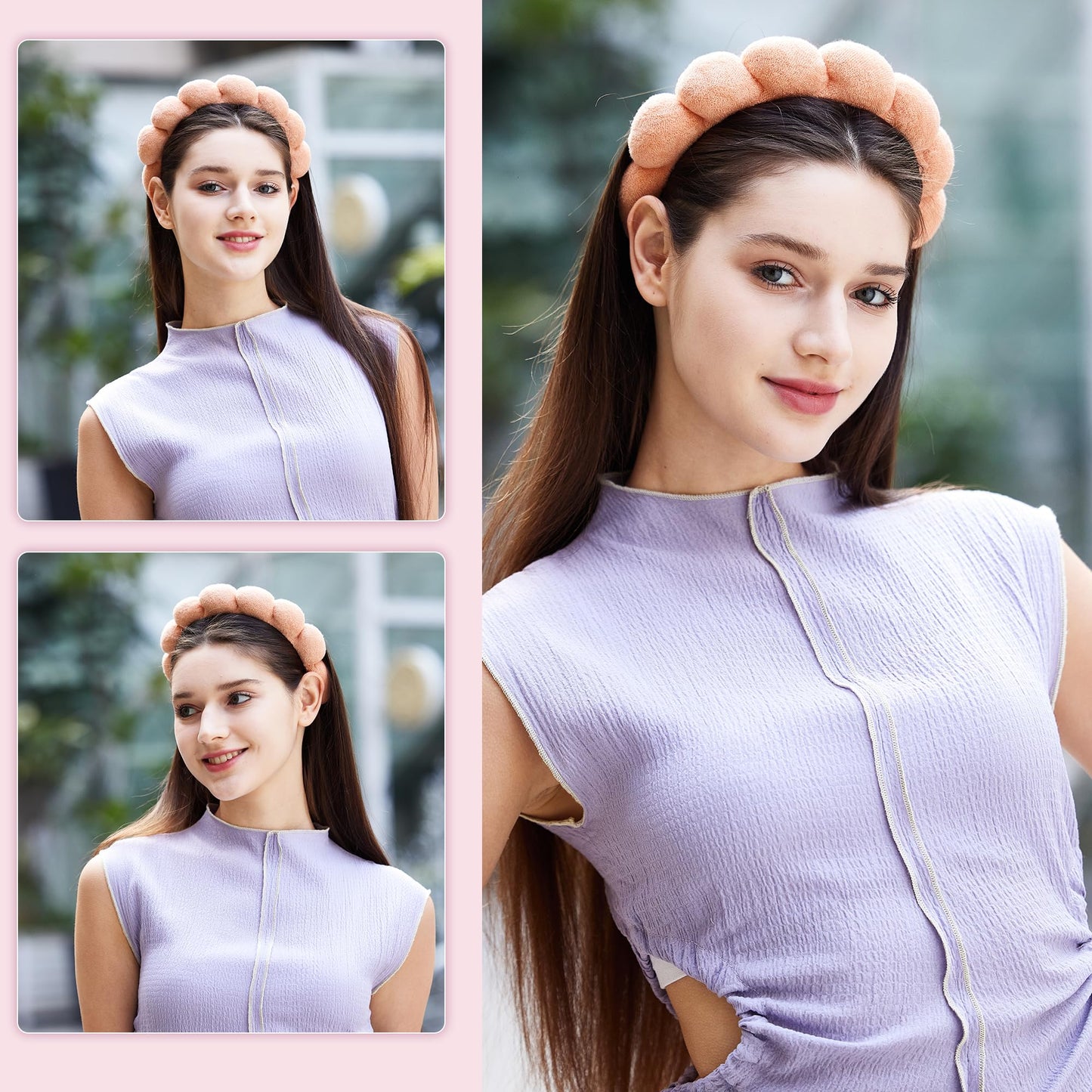 Ztomine Headbands for Women - Spa Headband and Wristband Set - Headband for Washing Face,Facial Mask,Makeup and Skin Care,Gifts for Women and Teen Girl Gifts Trendy Stuff