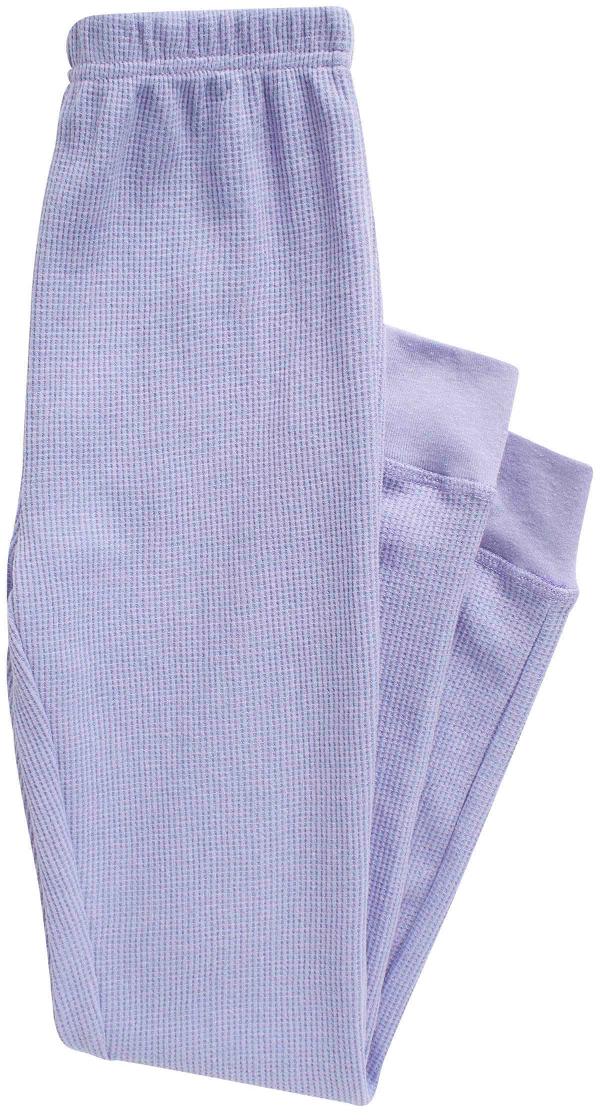 Rene Rofe Girls' Thermal Underwear Set - 2 Piece Waffle Knit Top and Long Johns (2T-16), Size 4-5, Lavender