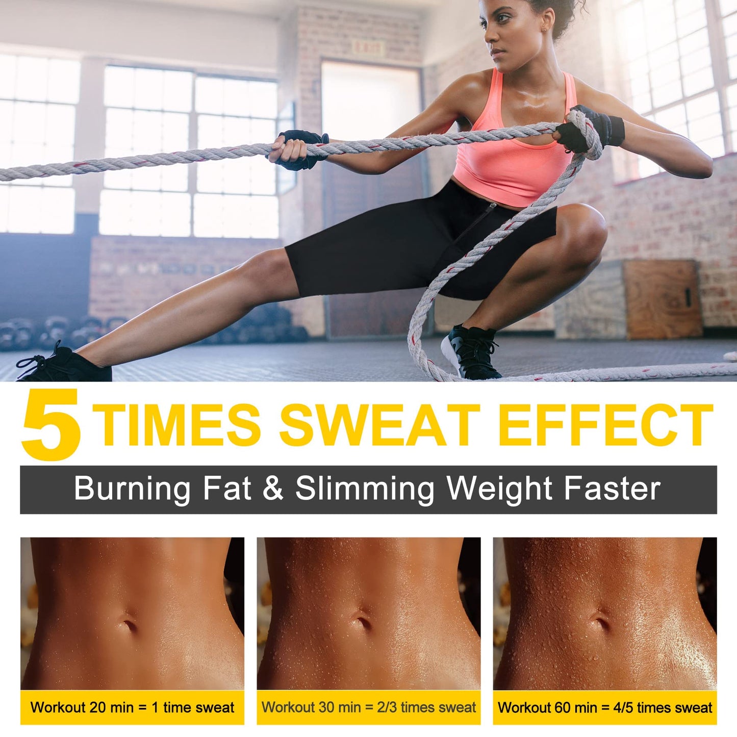 SCARBORO Sauna Sweat Pants for Women High Waist Compression Slimming Weights Thermo Legging Workout Body Shaper Sauna Suit