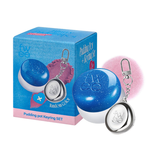 fwee Blurry Pudding Pot + Keychain SET | Airbrushed Blush & Lip, Buildable Pigment, Long-lasting, Lightweight, Easy to Blend, Natural Soft Matte Finish Makeup – Cool (Lavender Pink) | 0.17 oz