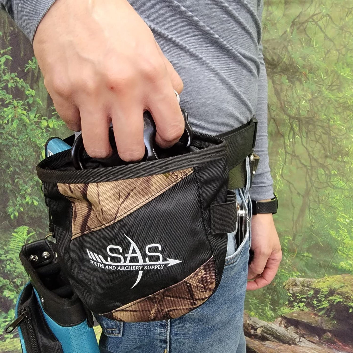 Southland Archery Supply SAS Release Pouch Release Aid Bag Belt Holder (Camo)