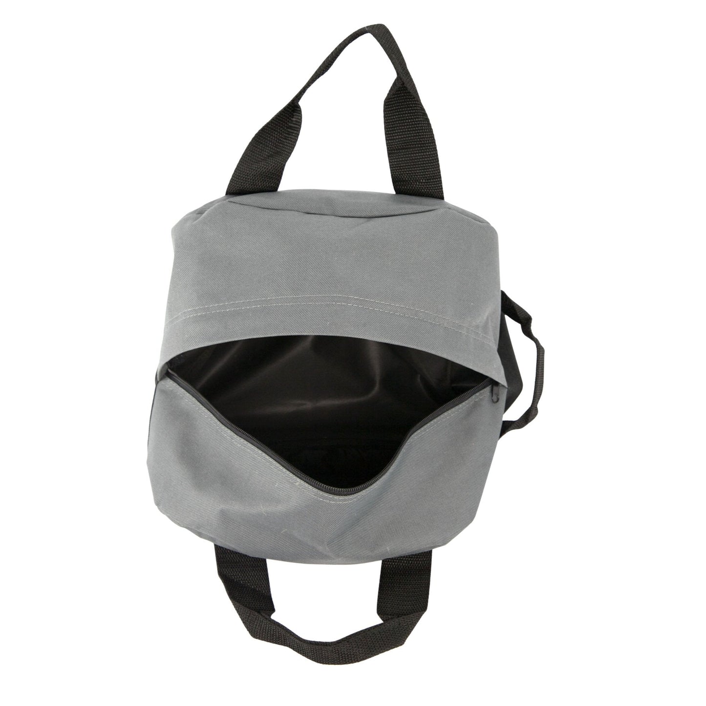 12" Mini Two Tone Duffle Bag in Gray and Black