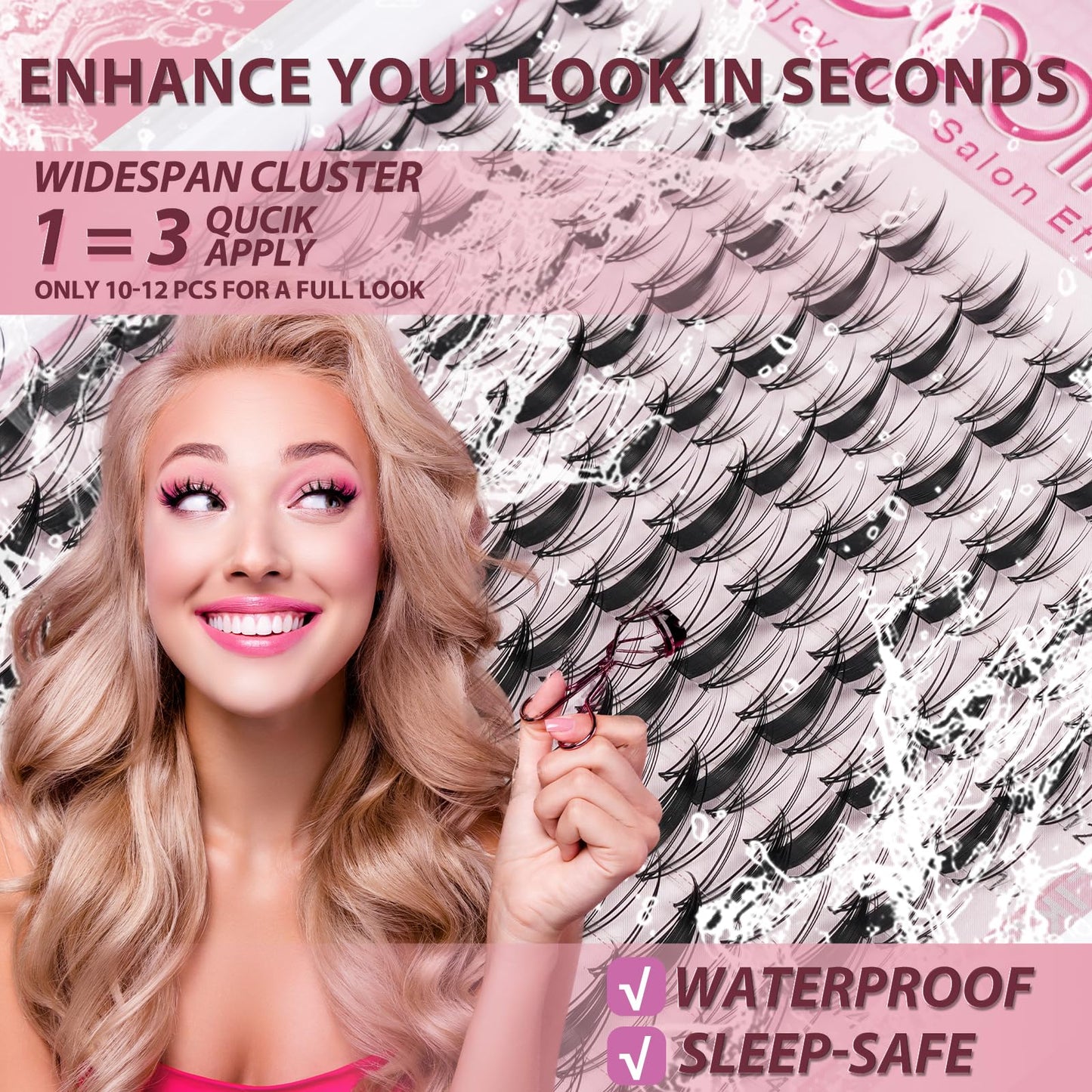 Fairy Lash Clusters 8-18mm Manga Eyelash Clusters C Curl - WideSpan DIY Eyelash Extensions Wet-Look Spiky Anime Lashes Individual Fake Eyelashes Clusters with 0.05mm Ultra-Thin Invisible Lash Band