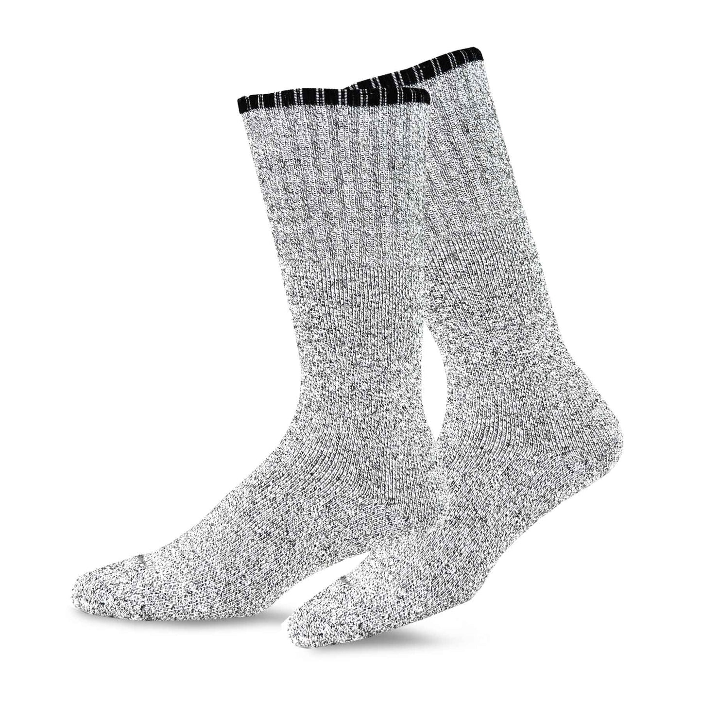 Eco Friendly Heavy Weight Recyled Cotton Winter Thermal Boot Socks 4 Pair (9-11, Stripe-Blk/Grn)