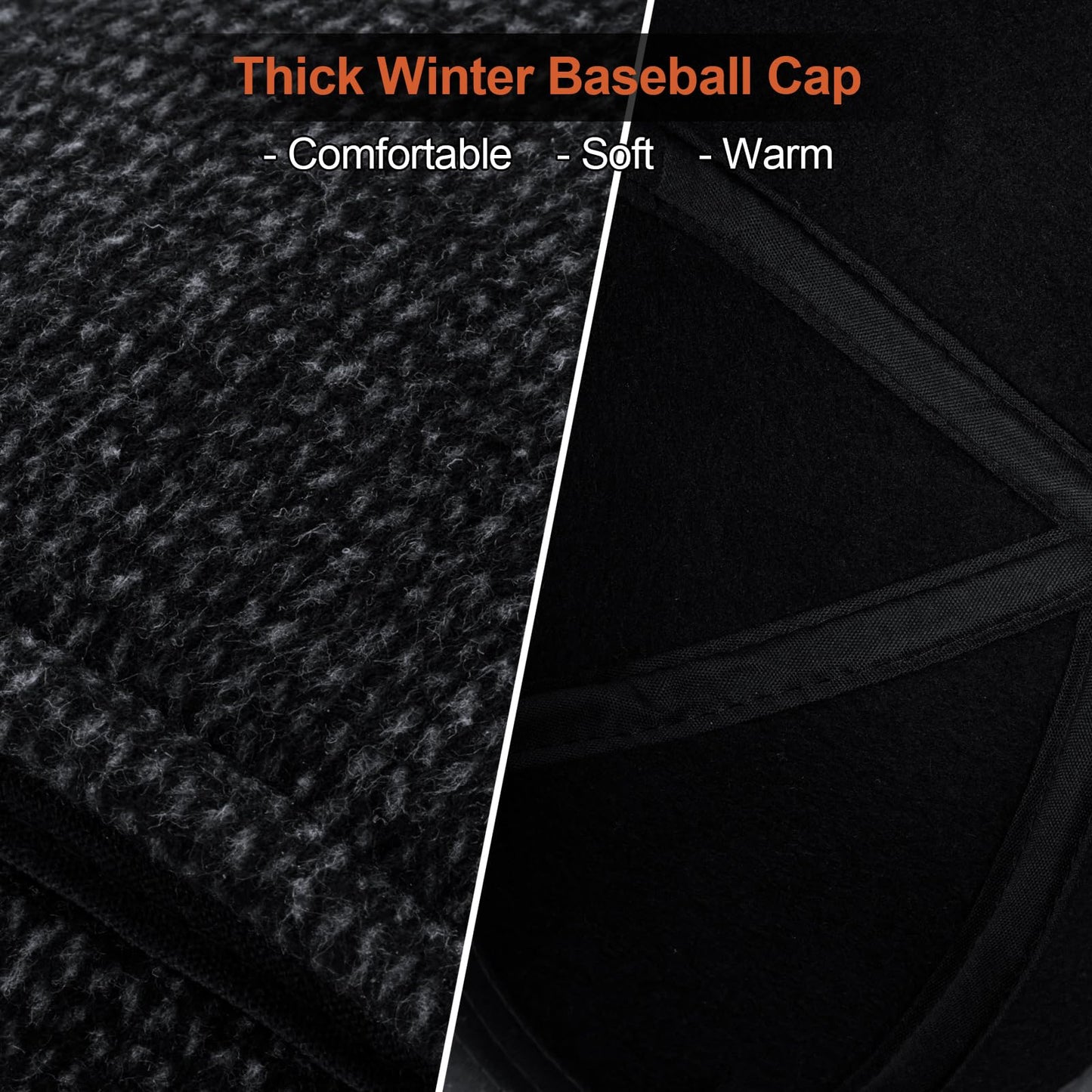 MEINICY Gifts for Husband - Husband Gifts from Wife for Christmas Valentines Day, Brithday, Anniversary Winter Baseball Cap Black