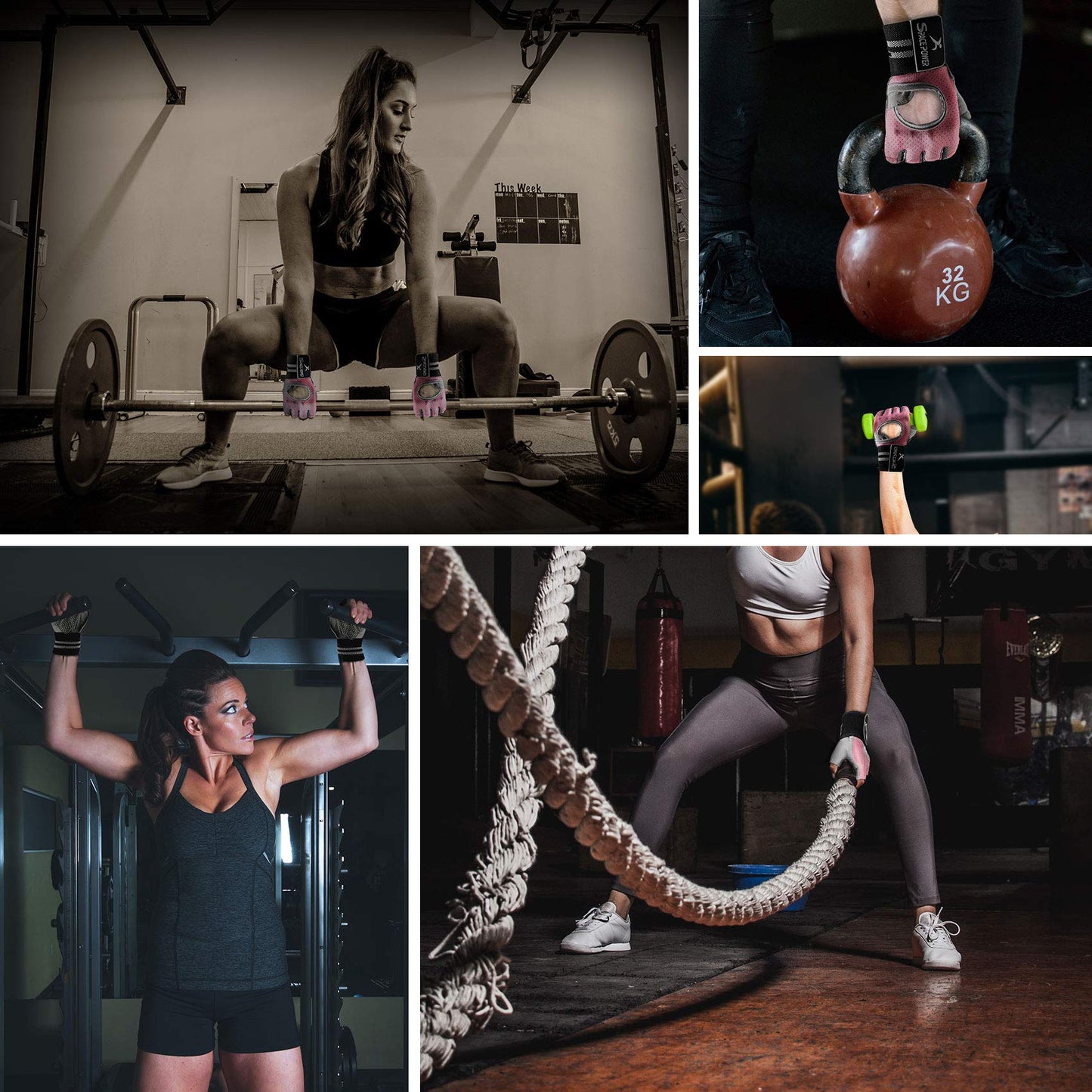 Workout Gloves Weight Lifting Gloves: Fingerless Gym Gloves with Wrist Wraps Support for Mens & Womens, Full Palm Protection Breathable Sports Gloves for Exercise, Training, Fitness, Pull-up (S)