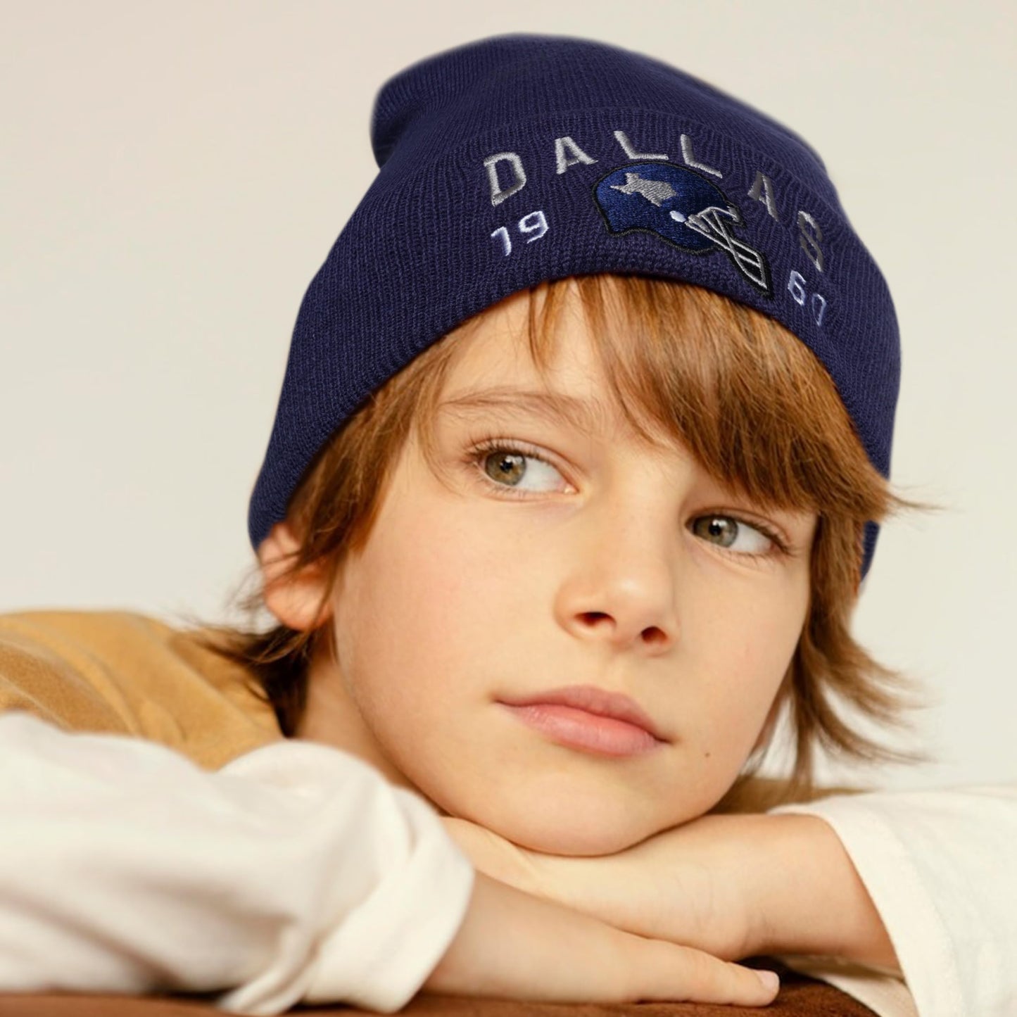 City Classic Team Year Football Embroidered Beanie for Men Women Football Color Style Beanie Dad Hat for Football Fans Gifts