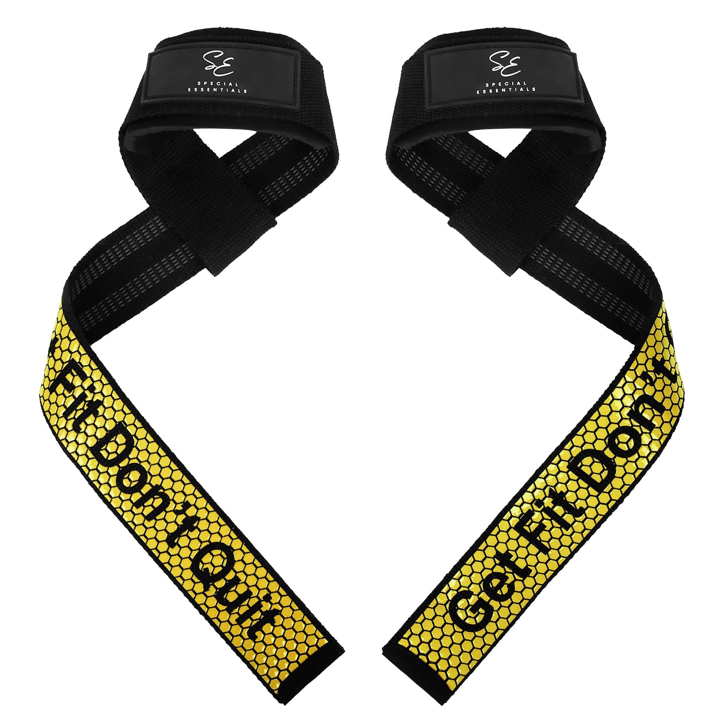 Special Essentials Wrist Straps for Weightlifting - Two-Sided Anti Slip Silicone Grip & Premium Padded Neoprene - Durable Gym Lifting Straps for Men and Women - Ideal for Bodybuilding & Powerlifting
