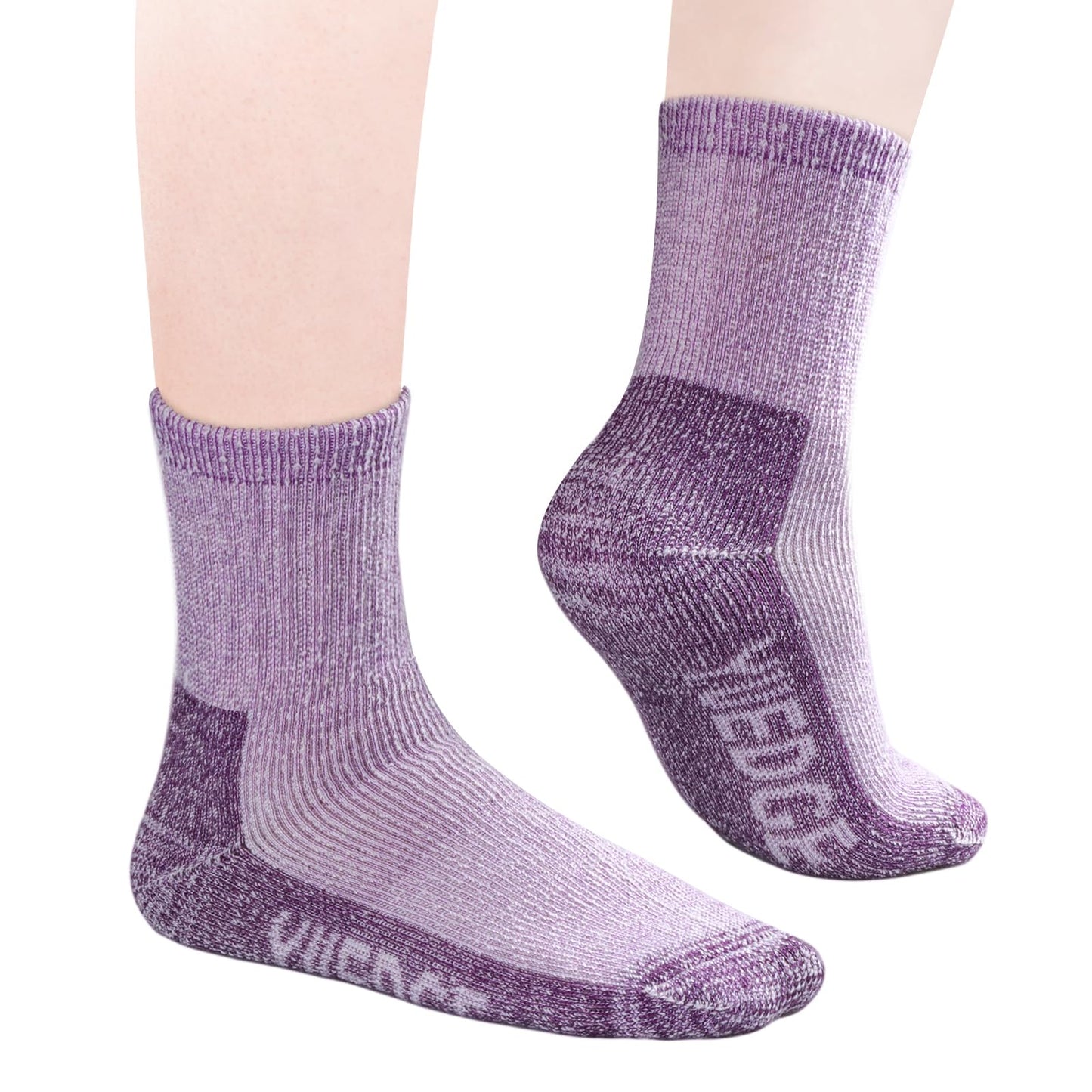 YUEDGE Womens Wool Socks Cozy Crew Thermal Socks Thick Fleece Warm Socks Winter Boot Socks for Women Size 6-9, 3 Pairs