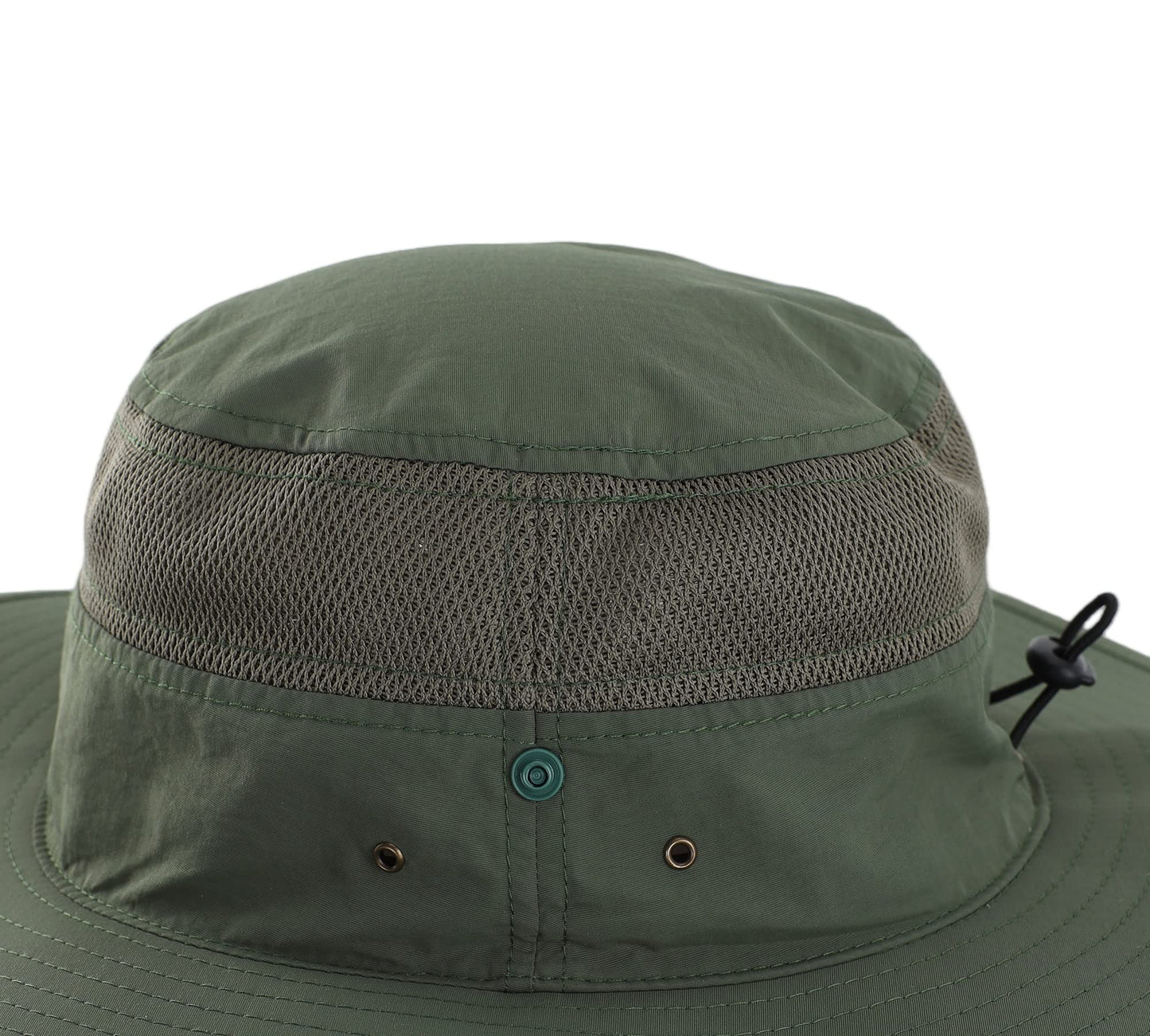 Connectyle Outdoor Mesh Sun Hat Wide Brim UV Sun Protection Hat Fishing Hiking Hat (Light Army Green)