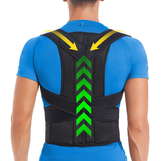 DIANMEI Back Brace Posture Corrector for Women and Men, Back Braces for Upper and Lower Back Pain Relief, Adjustable and Fully Back Support Improve Posture and Lumbar Support(XXL, 43"-49" Waist)