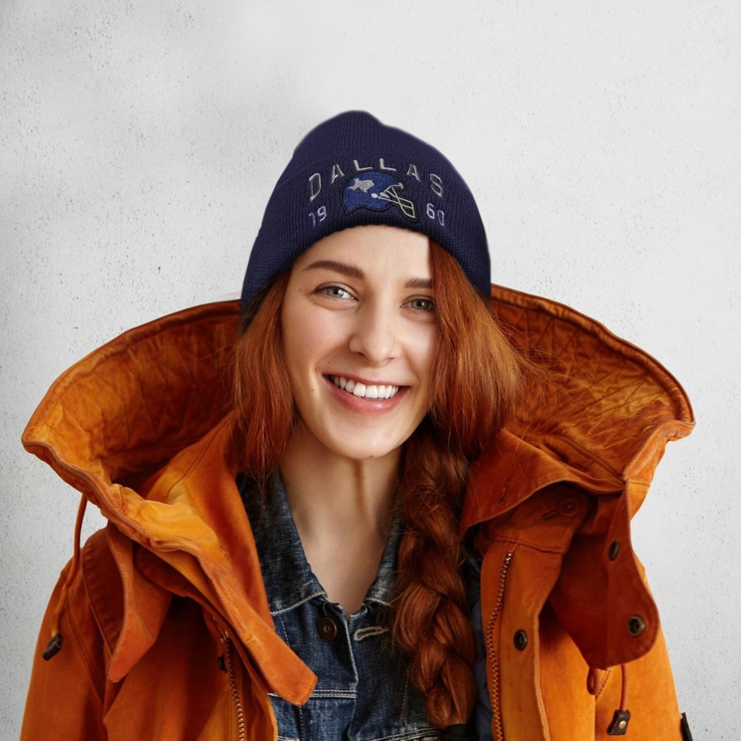 City Classic Team Year Football Embroidered Beanie for Men Women Football Color Style Beanie Dad Hat for Football Fans Gifts