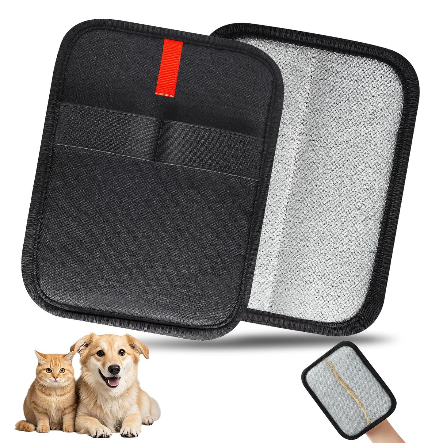 INABULETWO 1 Pcs Electrostatic Pet Hair Removal Gloves Brush, Reusable Static Pet Cat Dog Hair Remover Gloves Grooming Brush Couch, Furniture, Carpet, Car Seat, Upgraded Animal Fur Removal Tool