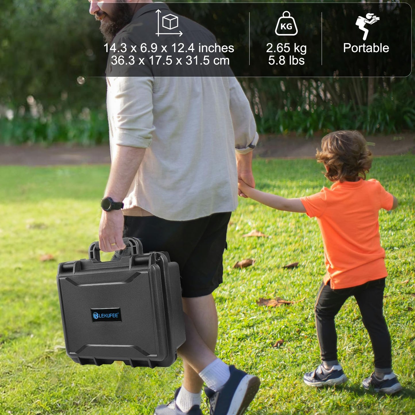 Lekufee Waterproof Hard Carrying Case for DJI Neo Drone, Neo Motion Fly More Combo, Goggles N3/3/2/Integra, RC 2/N3/N2/Motion 3/2 and Accessories (Case Only)