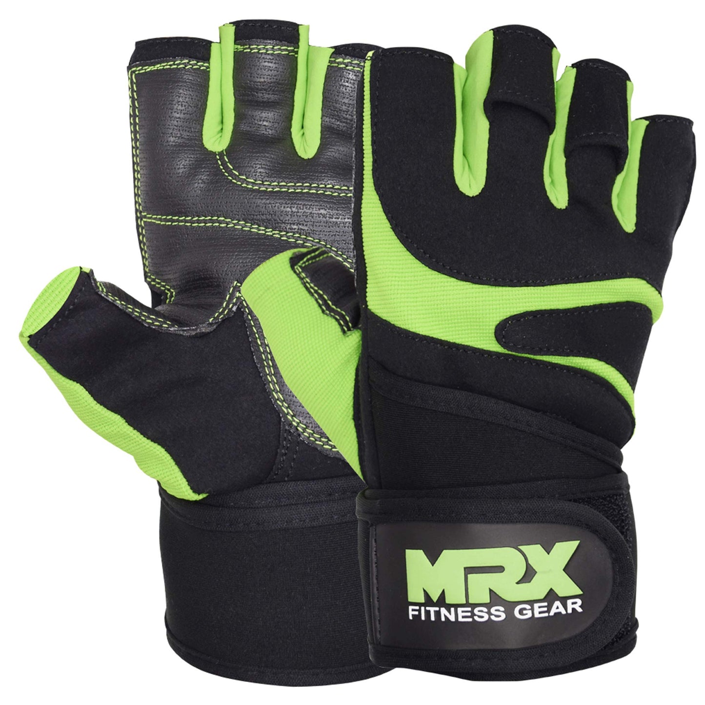 MRX Weightlifting Gloves for Men Workout Gloves Mens Wrist Support Lifting Gloves Male Gym Gloves | Workout Gym Accessories for Men Weight Lifting Fingerless Gym Exercise for Powerlifting