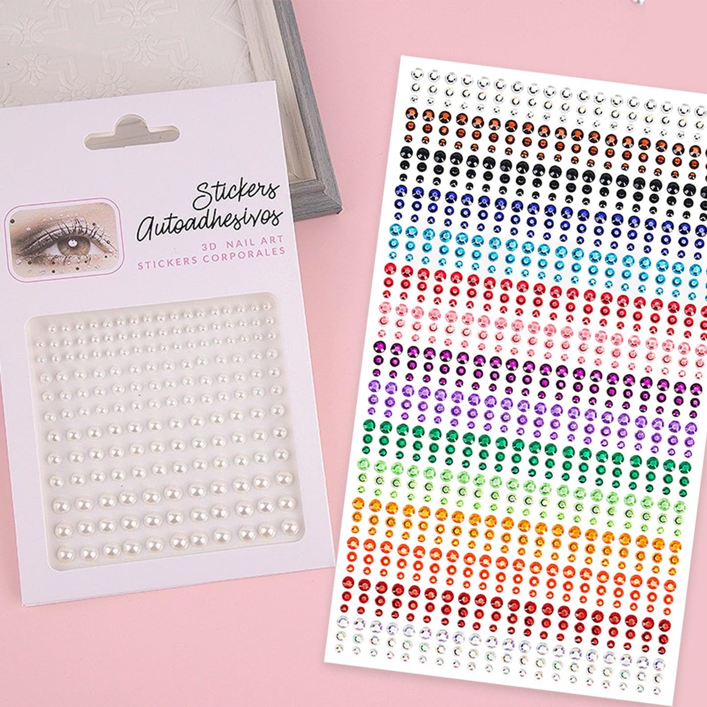 NOOEPC Face Gems Hair Gems，Self Adhesive Face Gems Rhinestones, Face Jewels Diamonds Sticky Gems for Makeup Hair Crafts Halloween Decorations