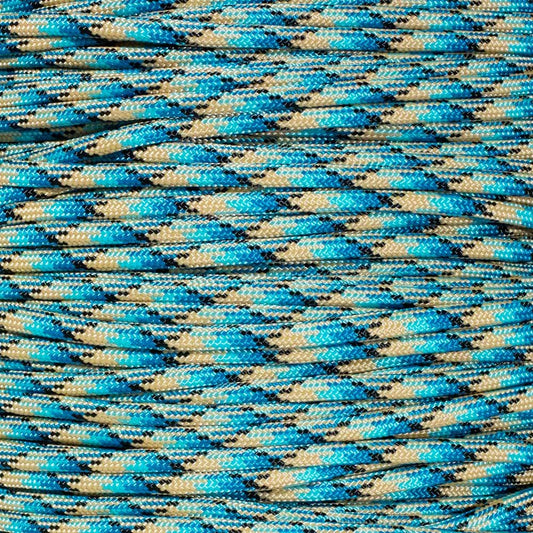 PARACORD PLANET 10 20 25 50 100 Foot Hanks and 250 1000 Foot Spools of Parachute 550 Cord Type III 7 Strand Paracord (Abby 100 Feet)