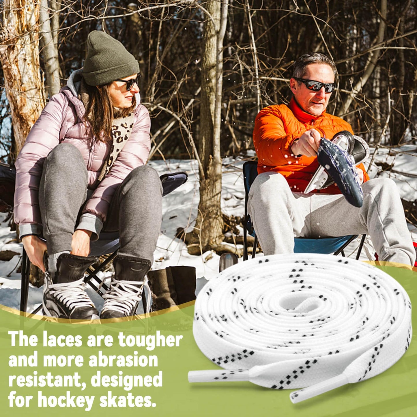 YJRVFINE Flat Roller Skates Laces: 2/5" Wide Green 79 Inch Roller Skate Shoelaces - 2 Pair