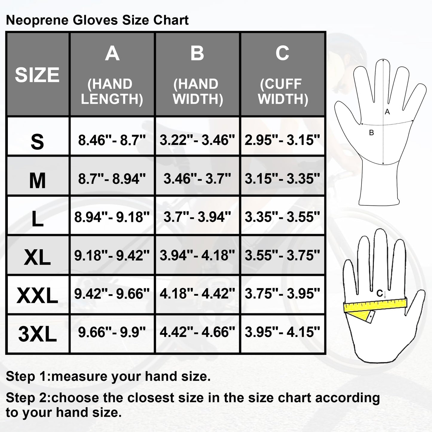 XUKER Cycling Bike Gloves for Men, 2mm Neoprene Winter Full Finger Gel Pad Touchscreen Thermal Mountain Biking Gloves for BMX ATV MTB Riding, Road Racing, Bicycle, Climbing, Boating