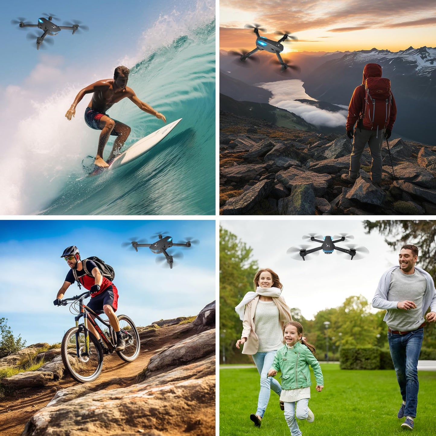 PKJJLAQ Mini Drone with Camera for Beginners and Kids, 1080P WiFi FPV Remote Control Quadcopter with Voice Control, 2 Batteries, One Key Take Off/Land, 3D Flips, Altitude Hold, Toys Gifts for Boys Girls