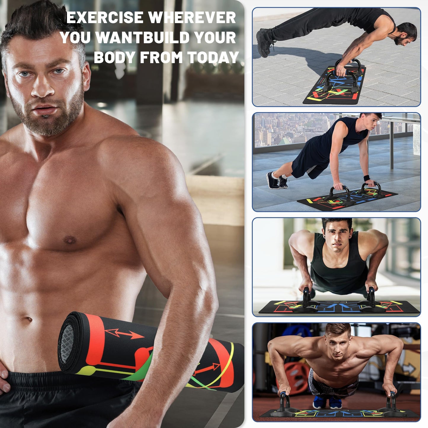 Pilates Bar Kit with Resistance Bands, Multifunctional Stretched Fusion Pilates Bar Kit for Women, Men, Pilates Sculpt Bar with Adjustable Buckle for Full Body Workouts, Squat Equipment