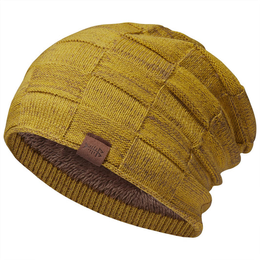 BASSDASH Winter Slouchy Beanies Thick Fleece Lined Skull Cap for Men Women Warm Knitting Hat