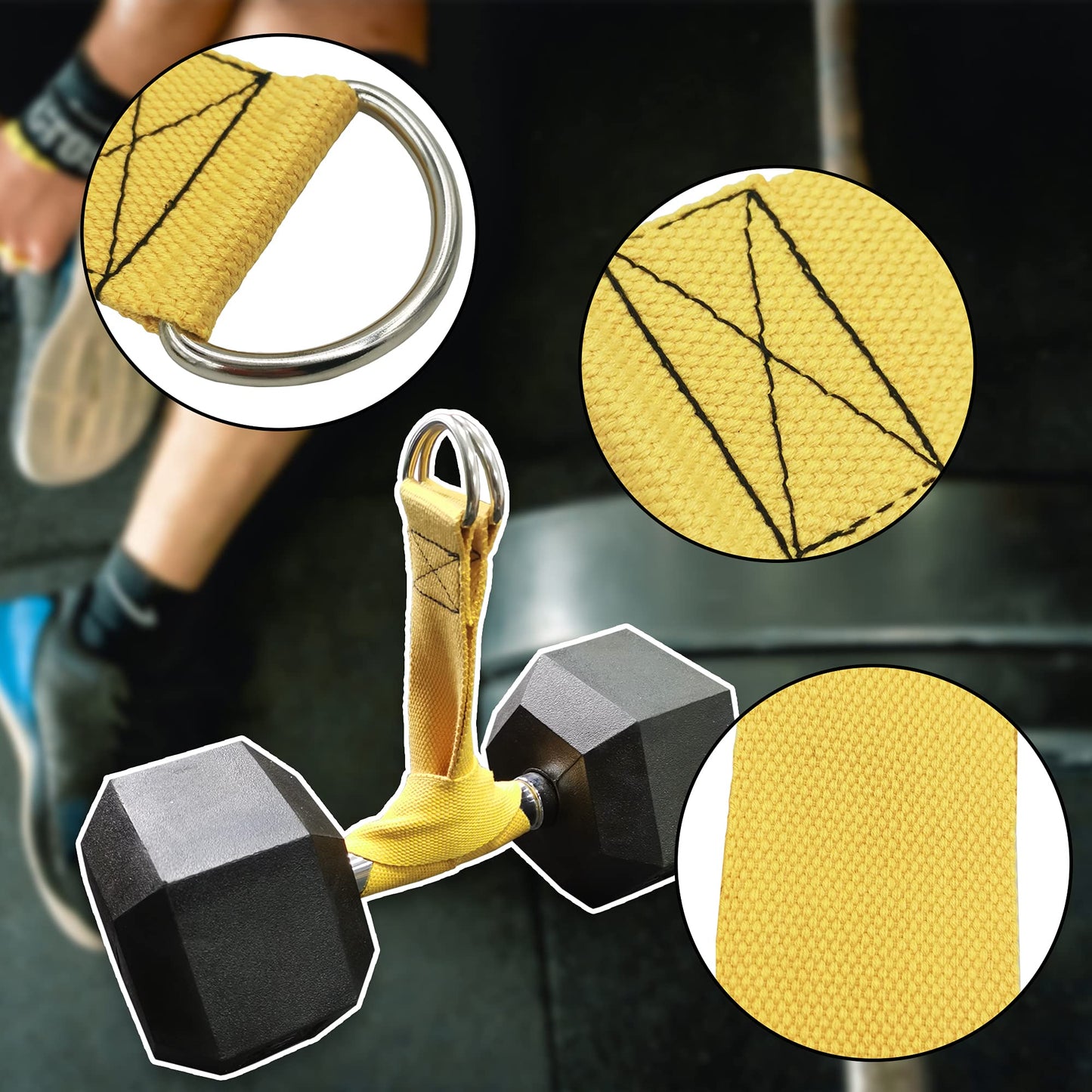 J Bryant Fitness Dumbbell Loading Strap for Dip Belt Weight Plate Loading Strap Heavy Duty Weight Belt Accessories