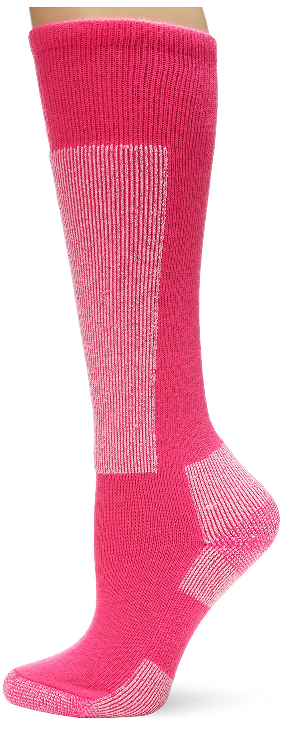 thorlos unisex adult Sl Thin Cushion Over the Calf Skiing Socks, Schuss Pink, Medium US