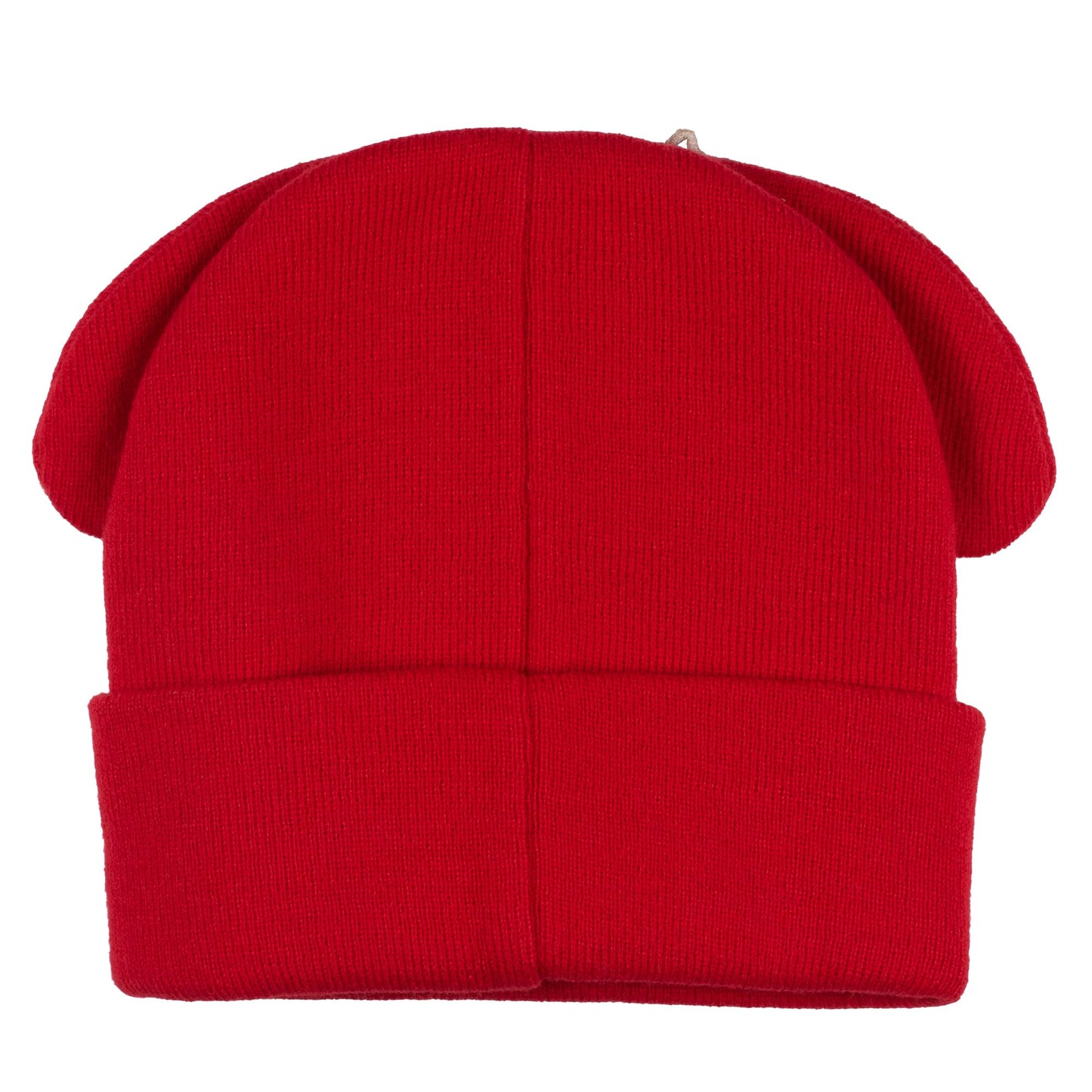 Hello Kitty’s My Melody Christmas Cuff 3D Beanie, Jacquard Knit with Embroidered Appliques, Red