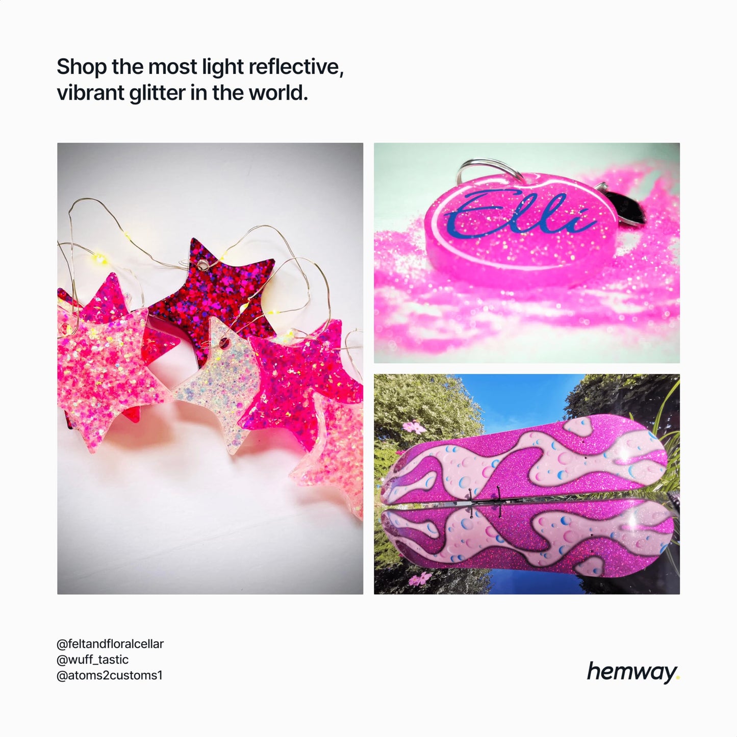 Hemway Ultra Sparkle Glitter Baby Pink 100g / 0.35oz Multi-Purpose Epoxy Resin Arts & Crafts Cosmetic Safe Body Hair Face Nail Weddings Art Beauty Tumblers Flowers Decoration Powder Dust Premium