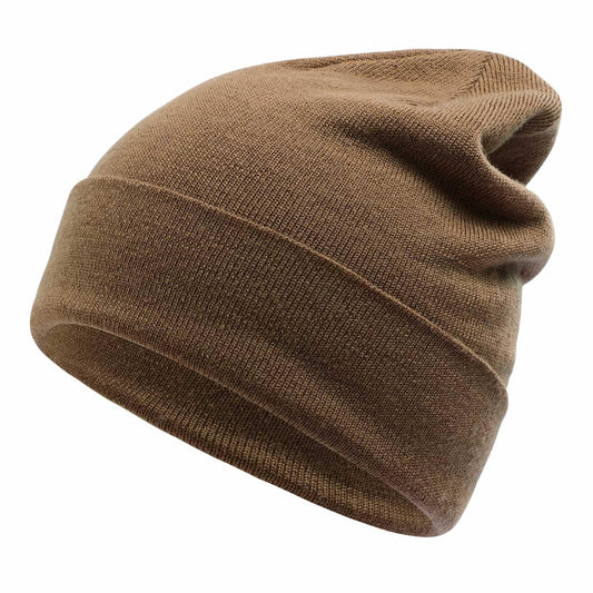 XXL Oversized 100% Merino Wool Beanie Hat for Men & Women, Extra Large Warm Winter Cap for Big Heads, Stretchy Knitted Cap